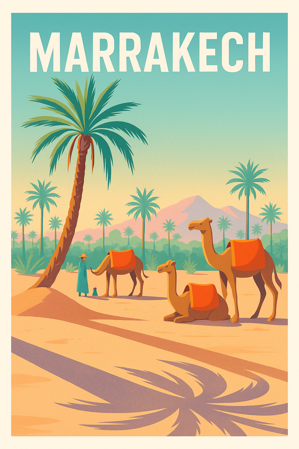 Affiche de Marrakech - L'évasion entre dunes et palmiers