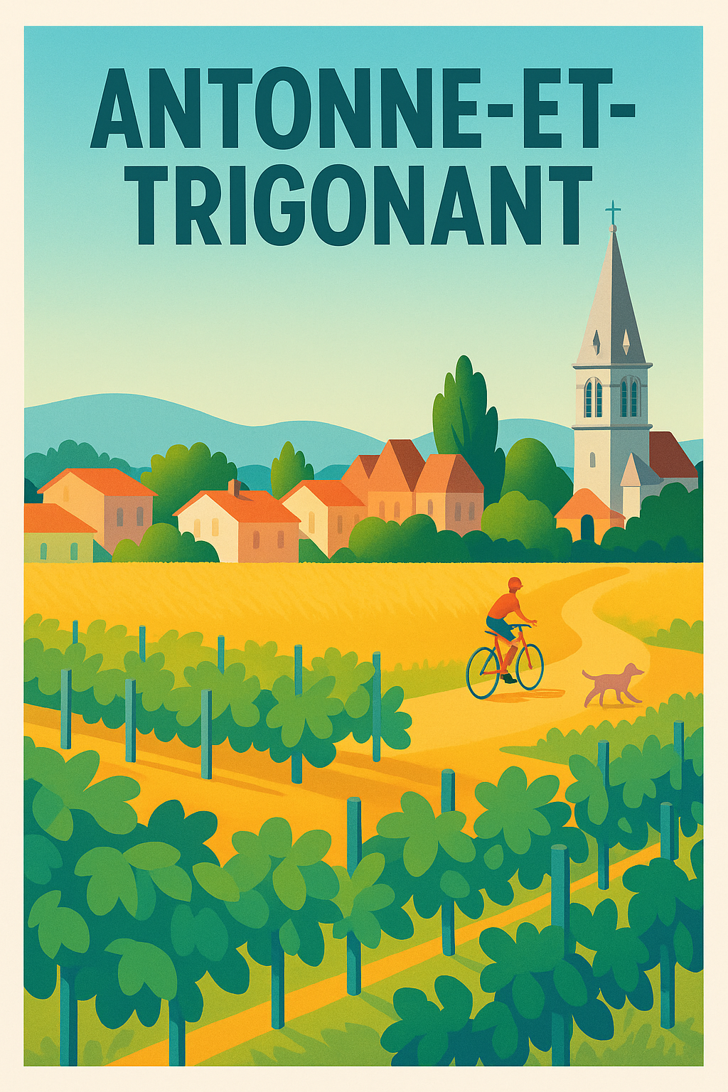 Affiche de Antonne-et-Trigonant - Parcourez la campagne à vélo