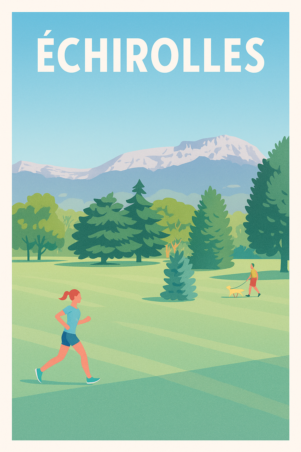 Affiche Échirolles — Échappée nature au pied des montagnes · poster d'art de Échirolles