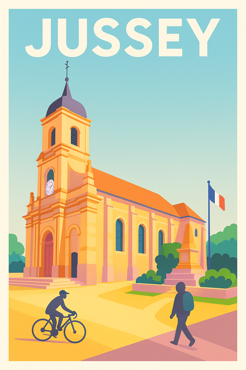 Affiche de Jussey - Charme architectural et vie paisible