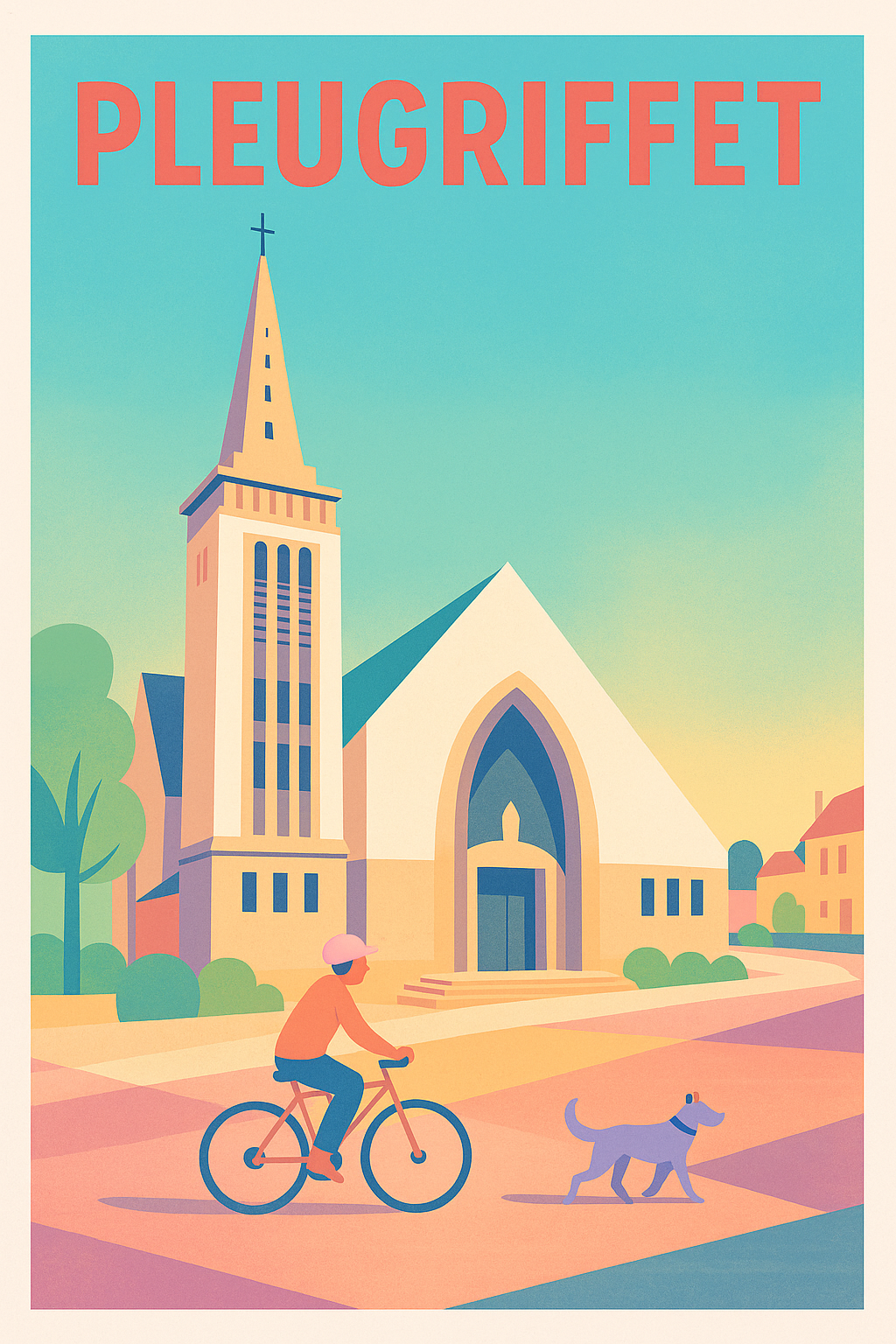 Affiche de Pleugriffet - L'élégance tranquille d'un village breton