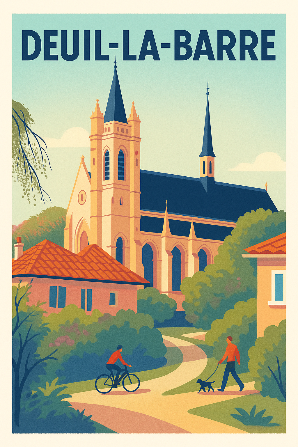 Affiche Deuil-la-Barre — Charme paisible et architectural · poster d'art de Deuil-la-Barre