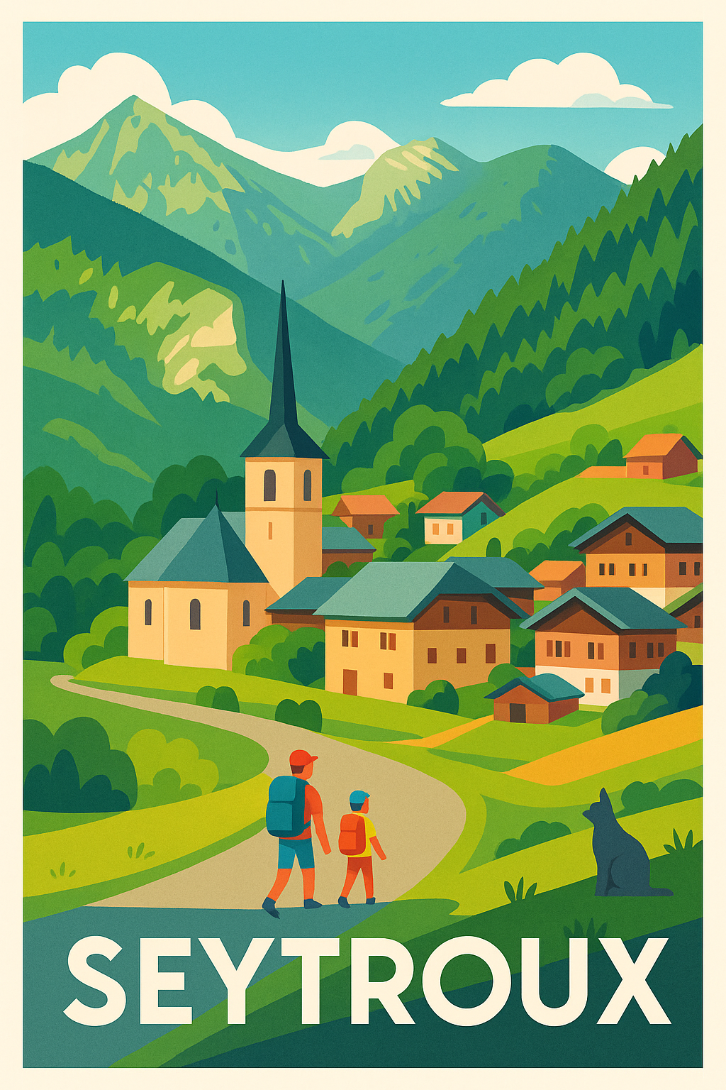 Affiche Seytroux — L'élégance tranquille des montagnes · poster d'art de Seytroux