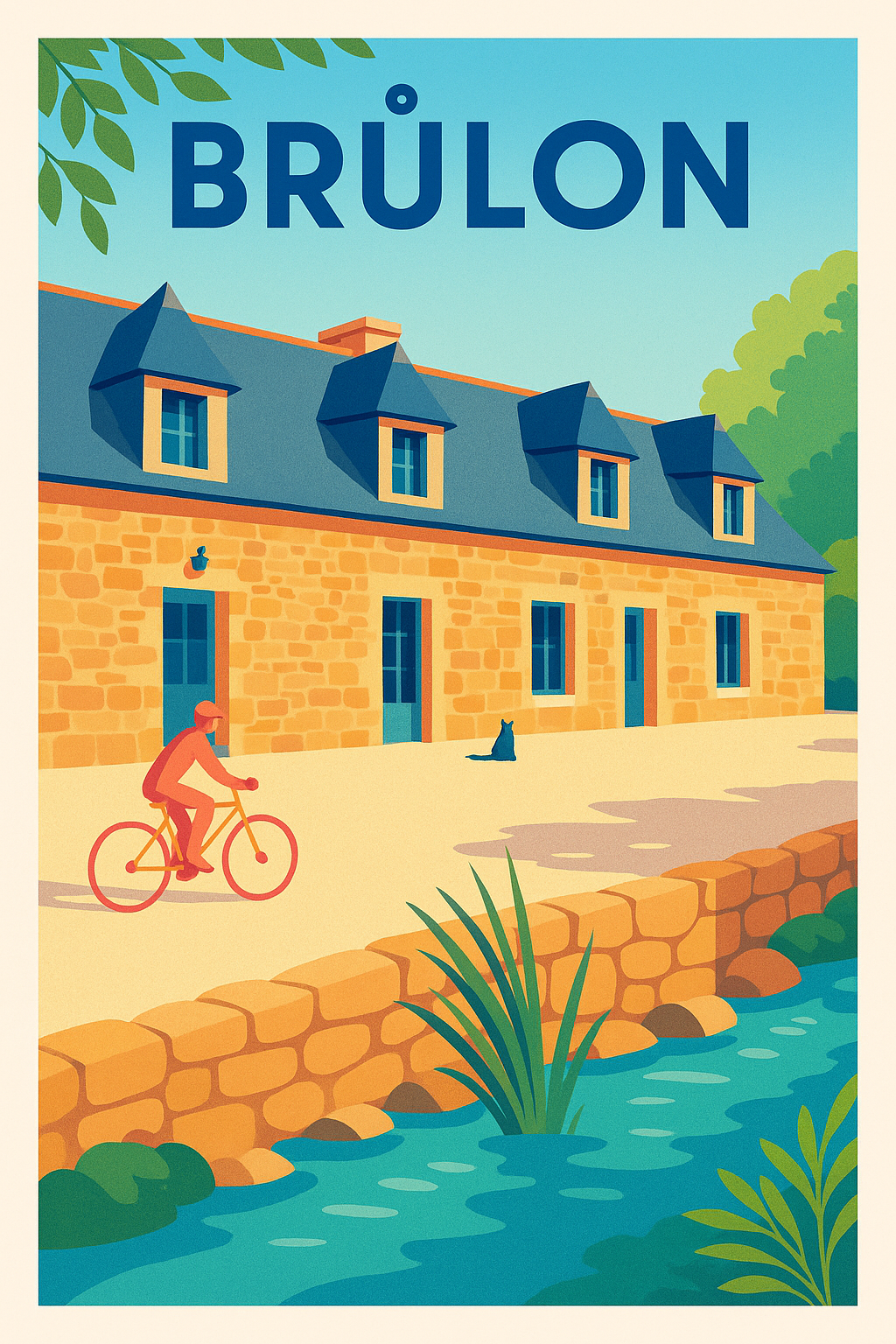 Affiche de Brûlon - Charme et sérénité au fil de l'eau