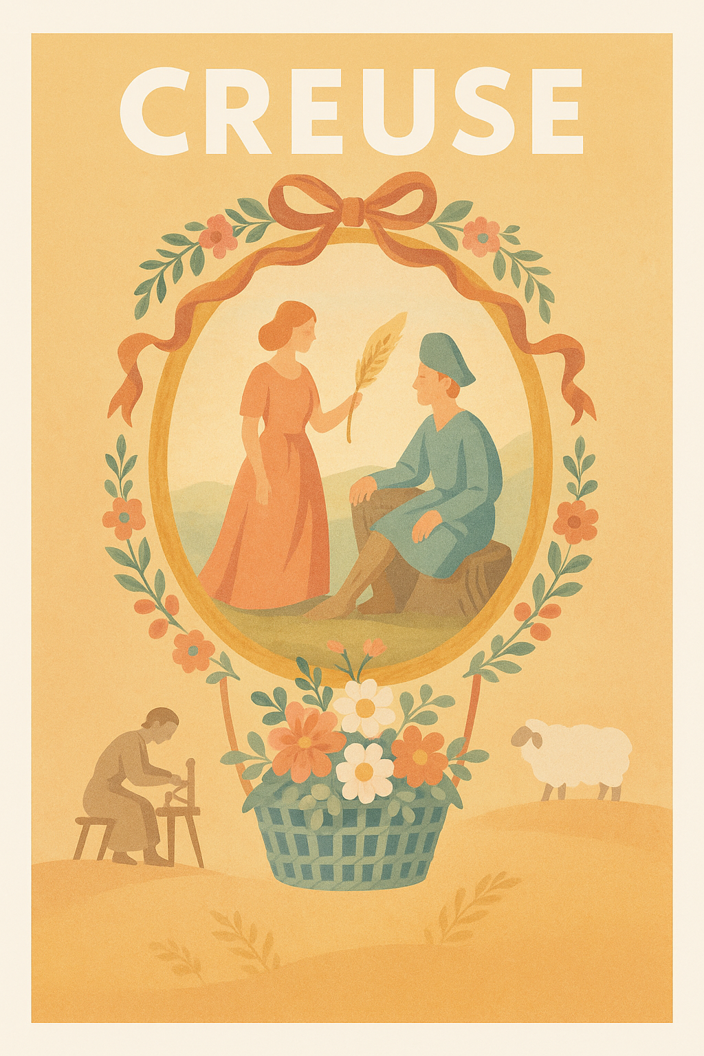 Affiche Creuse — Douceur et tradition champêtre · poster d'art de Creuse