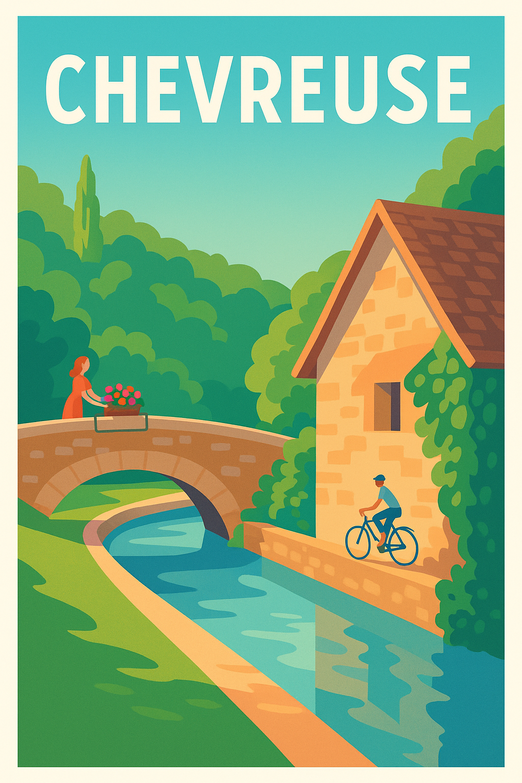 Affiche de Chevreuse - Harmonie bucolique entre nature et patrimoine