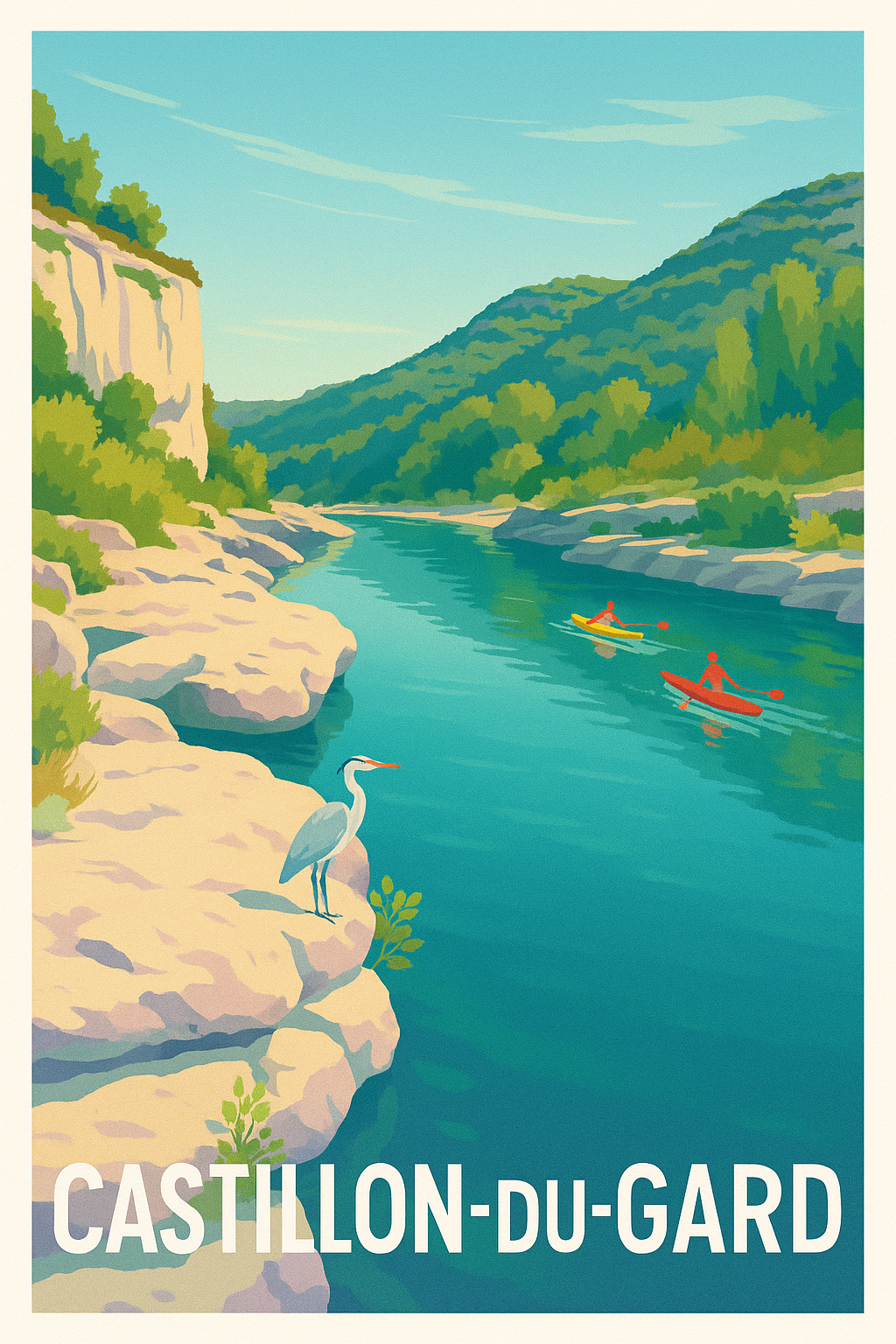 Affiche de Castillon-du-Gard - Nature et Aventure en Provence