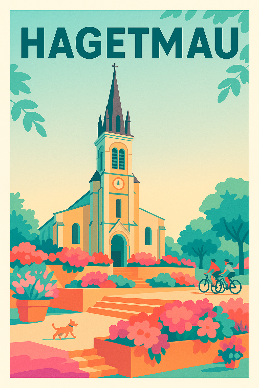 Affiche de Hagetmau - Charme et sérénité au cœur du Béarn