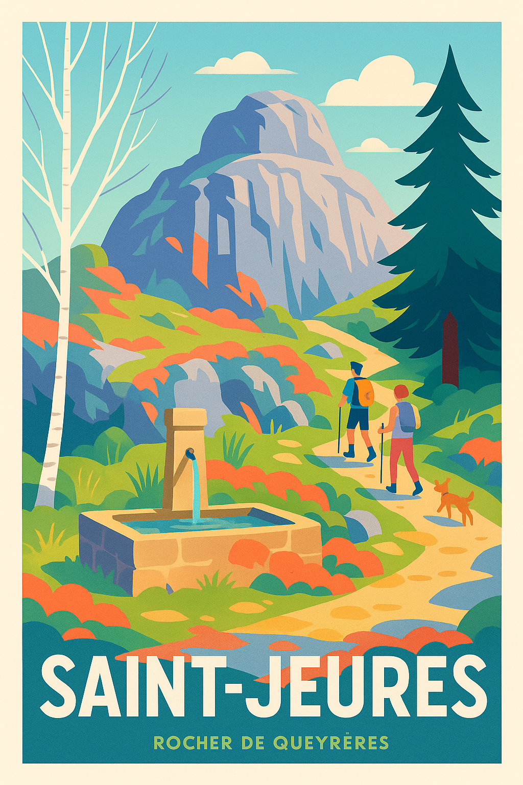 Affiche de Saint-Jeures - Escapade nature au Rocher de Queyrères