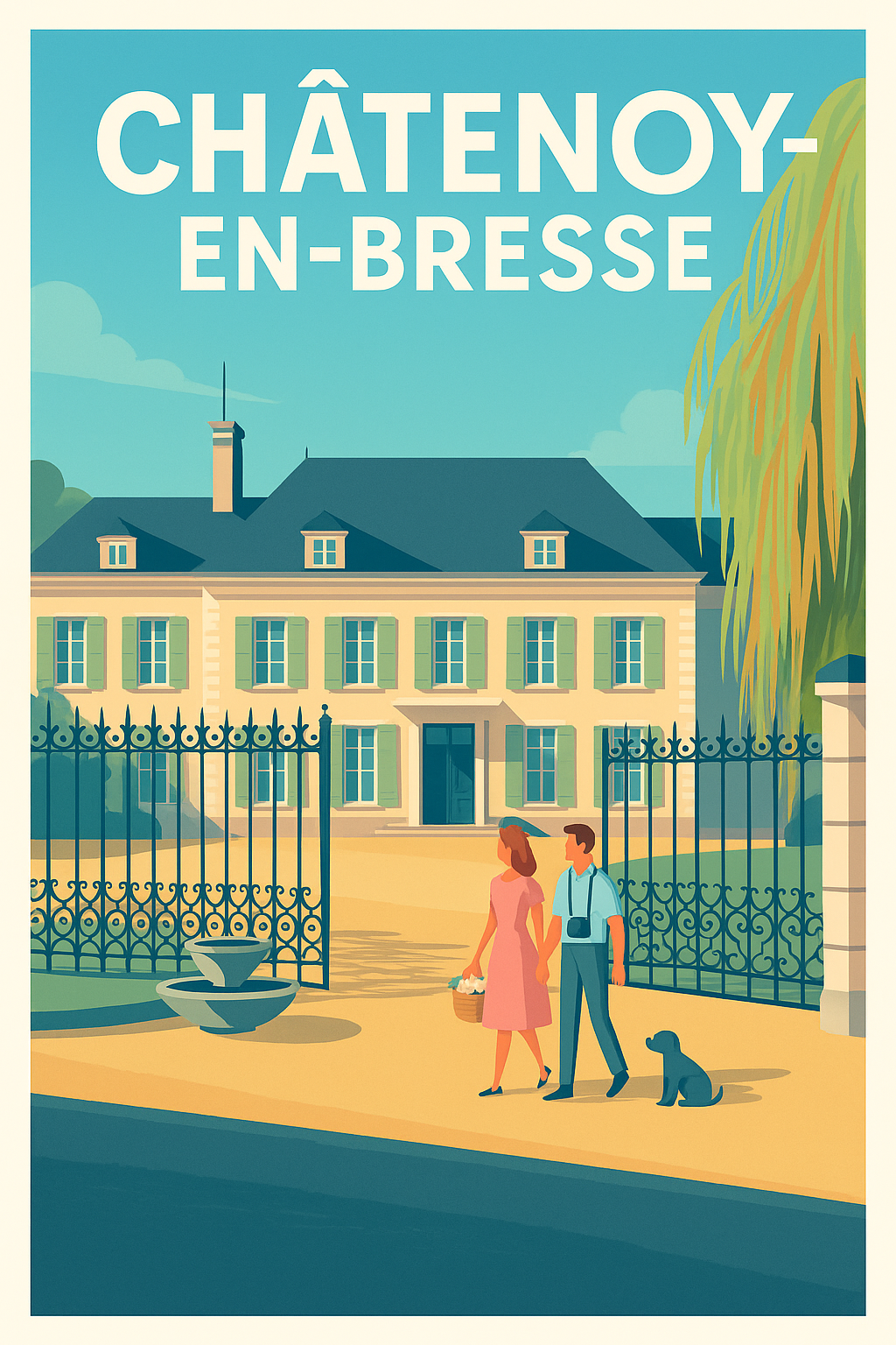 Affiche de Châtenoy-en-Bresse - Élégance et charme au cœur de la région