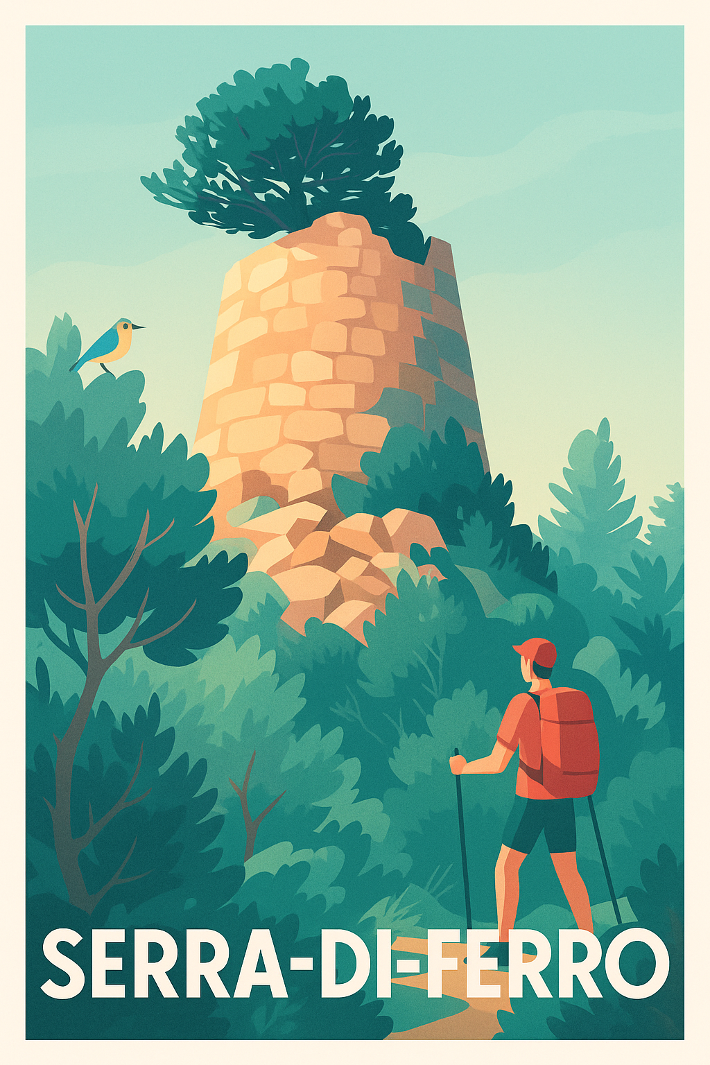 Affiche Serra-di-Ferro — Nature et patrimoine en balade · poster d'art de Serra-di-Ferro
