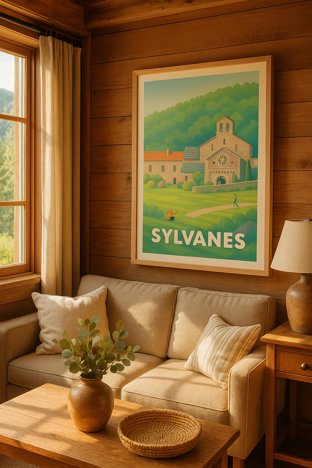 Affiche Sylvanes — Sérénité et nature au cœur de l'abbaye · poster d'art de Sylvanes
