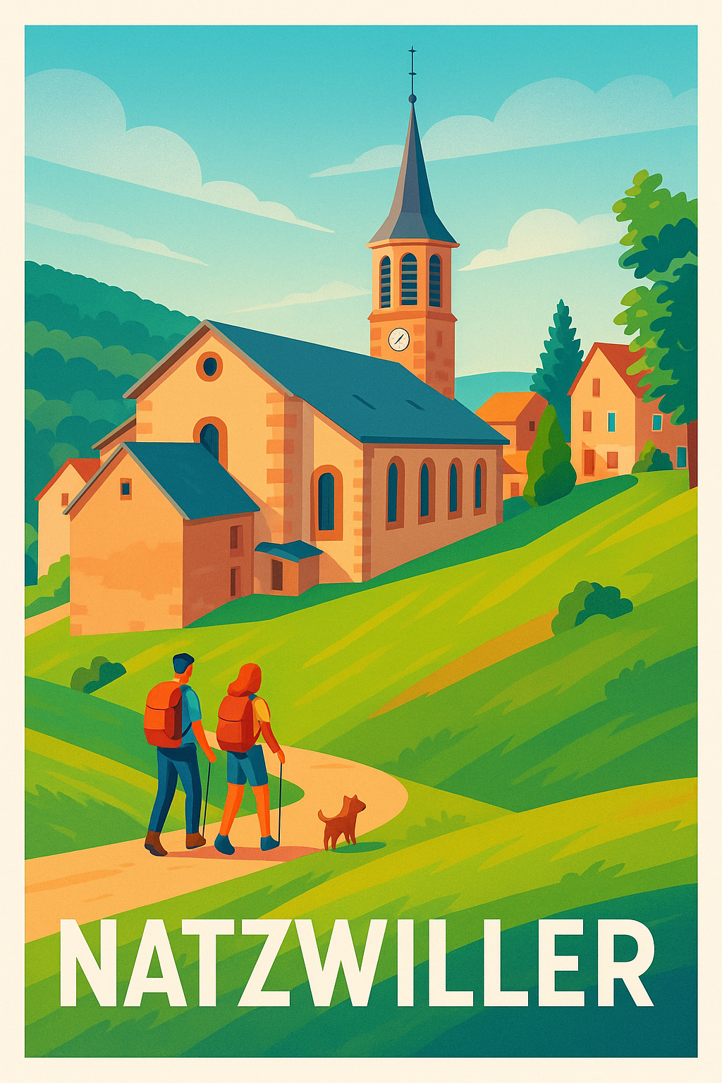 Affiche Natzwiller — Évasion nature et patrimoine · poster d'art de Natzwiller