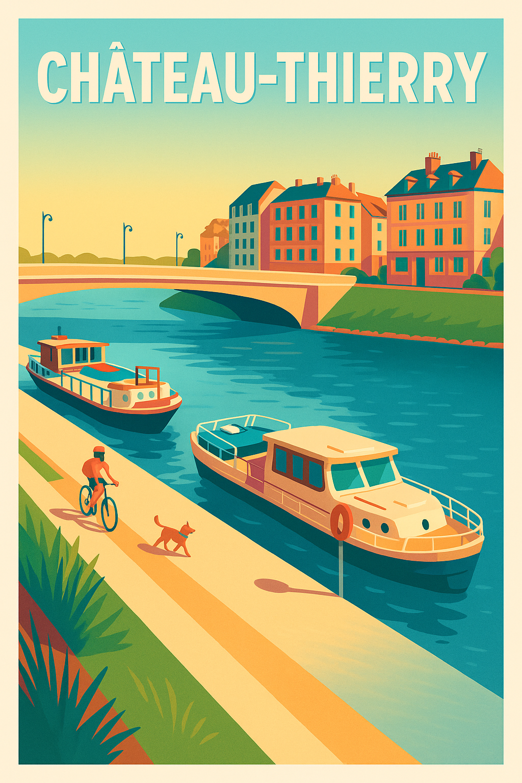 Affiche de Château-Thierry - Balade paisible au bord de l'eau