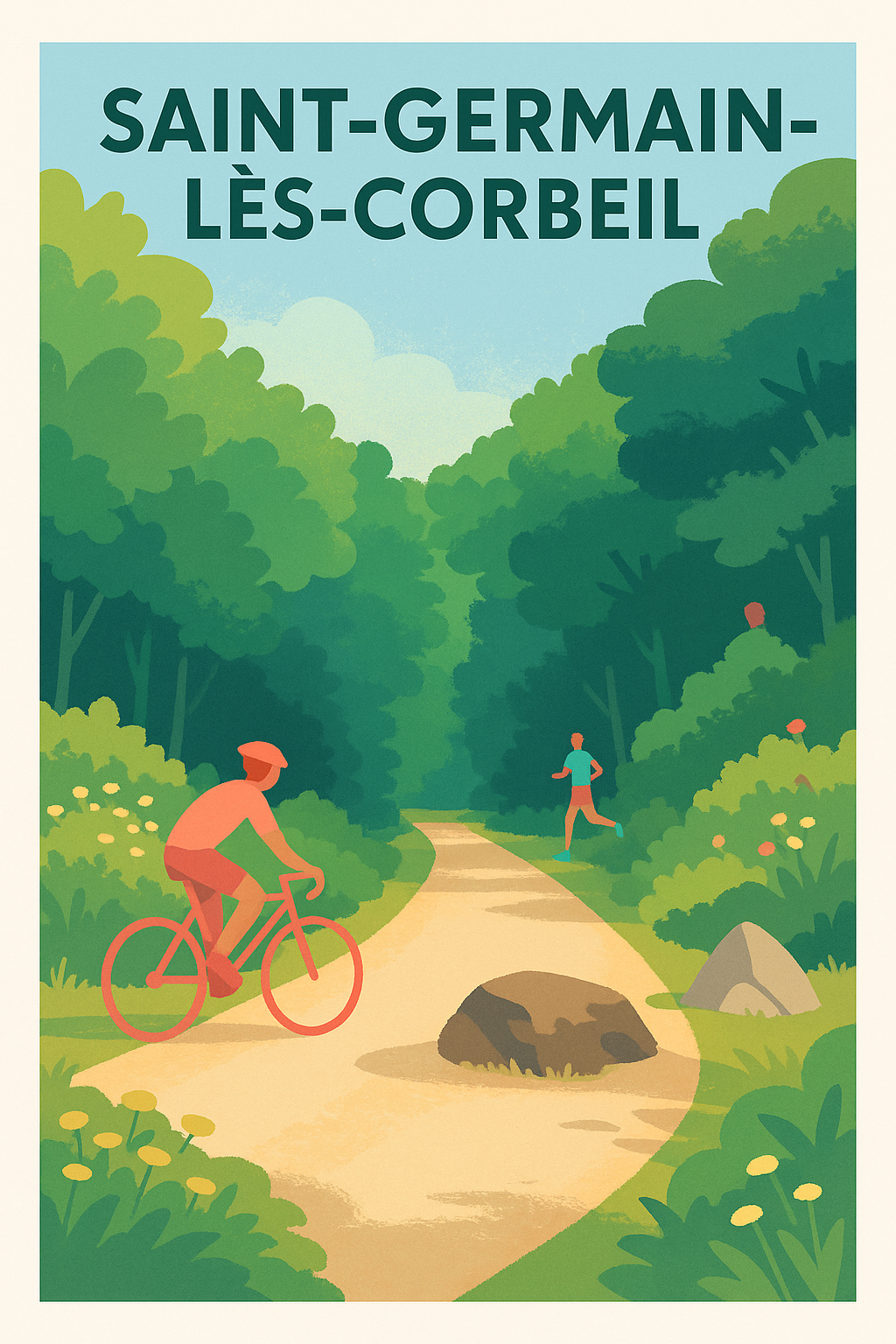 Affiche de Saint-Germain-lès-Corbeil - L'évasion verte au cœur de la nature