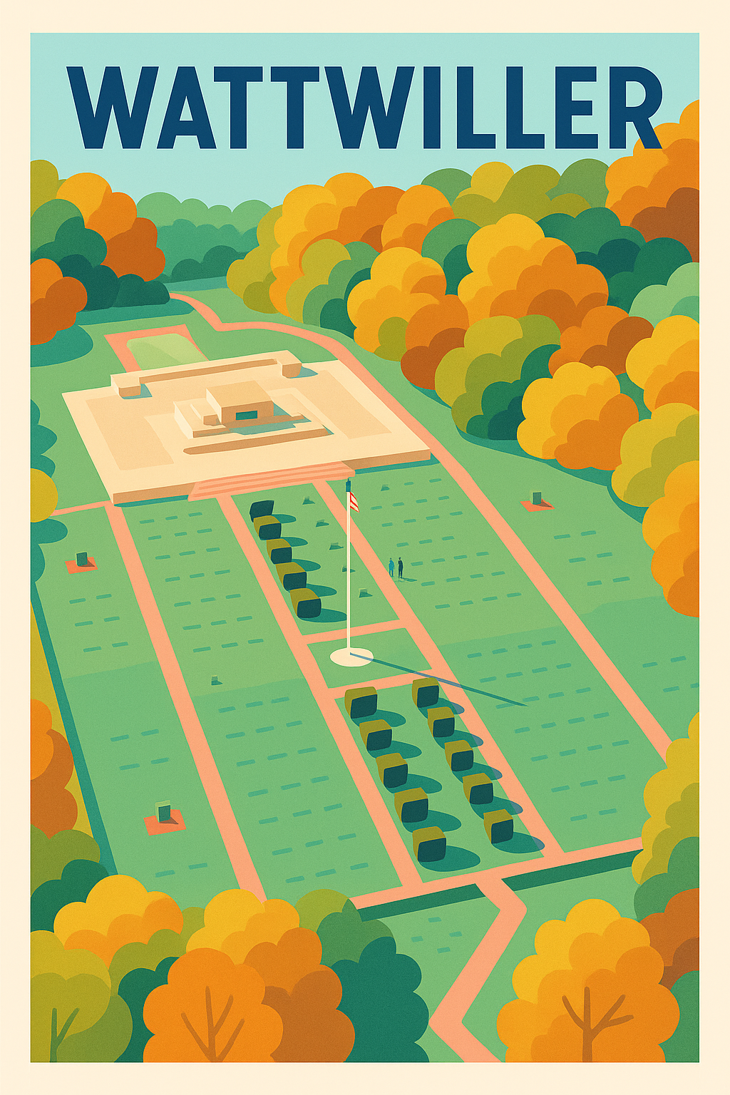 Affiche de Wattwiller - Sérénité et nature en couleur