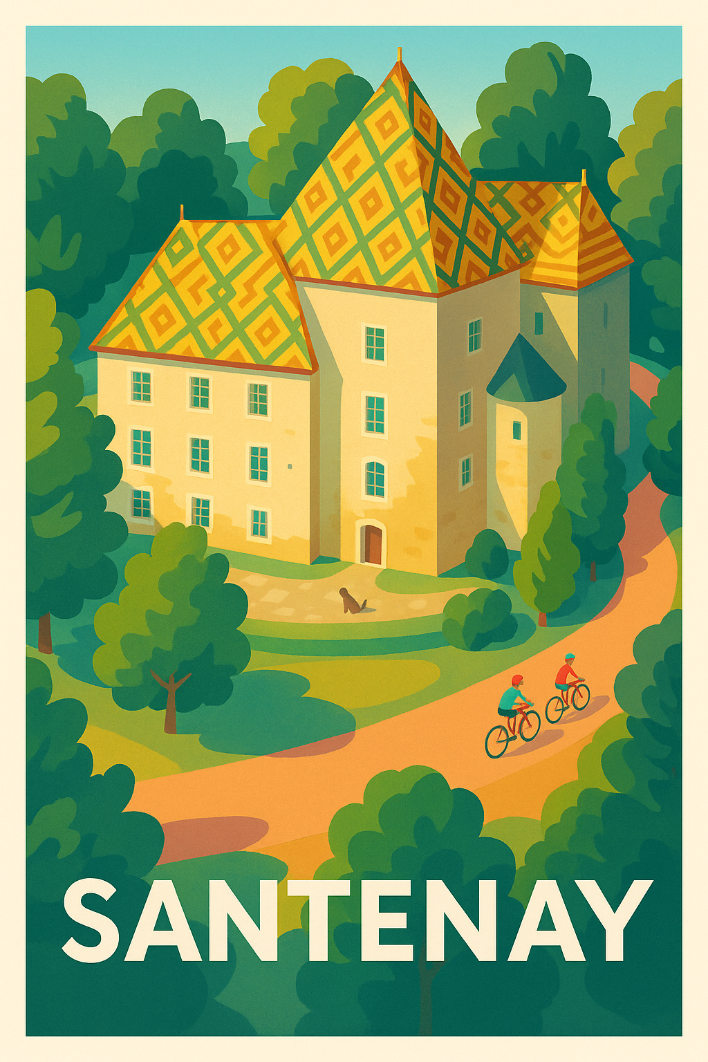 Affiche de Santenay - Charme intemporel et nature apaisante