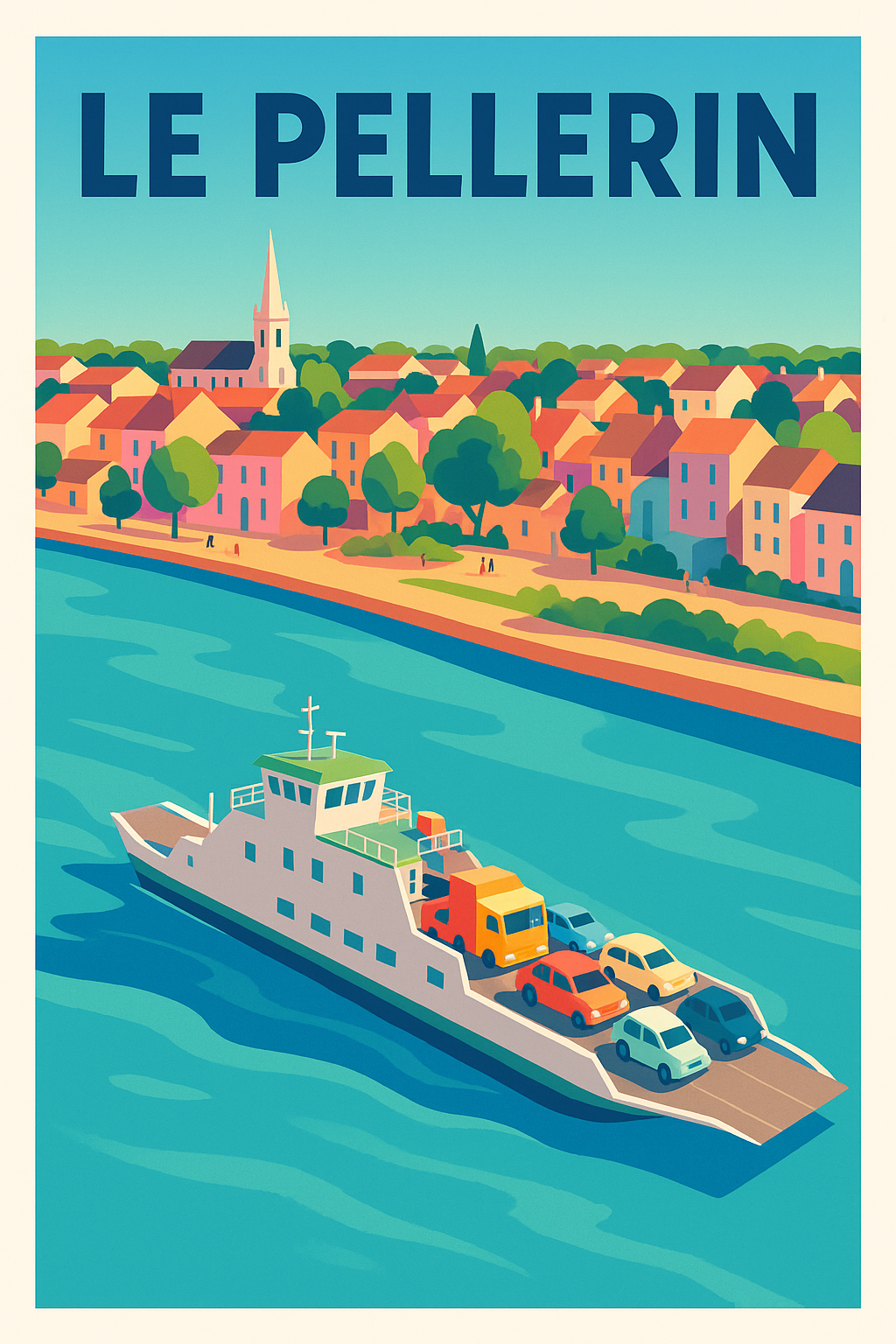 Affiche de Le Pellerin - Charme fluvial et vie locale animée