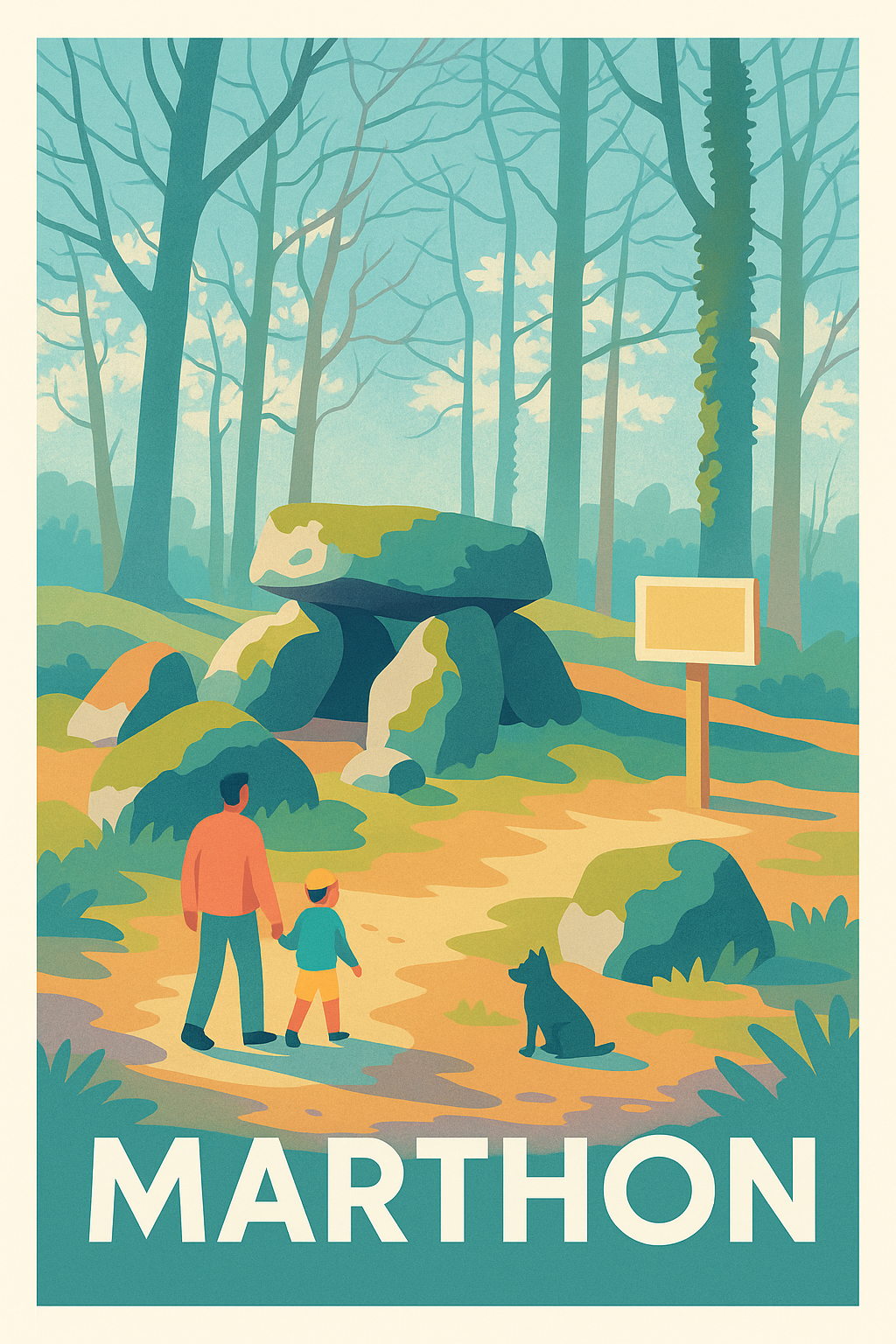 Affiche Marthon — Promenade au cœur de la nature · poster d'art de Marthon