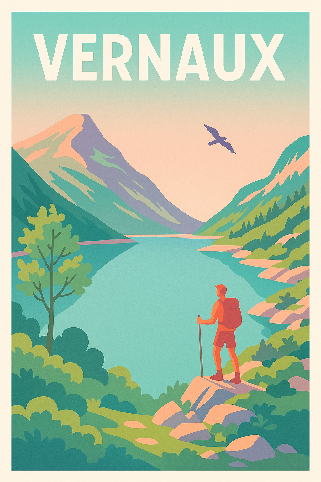 Affiche Vernaux — Évasion nature au cœur des montagnes · poster d'art de Vernaux