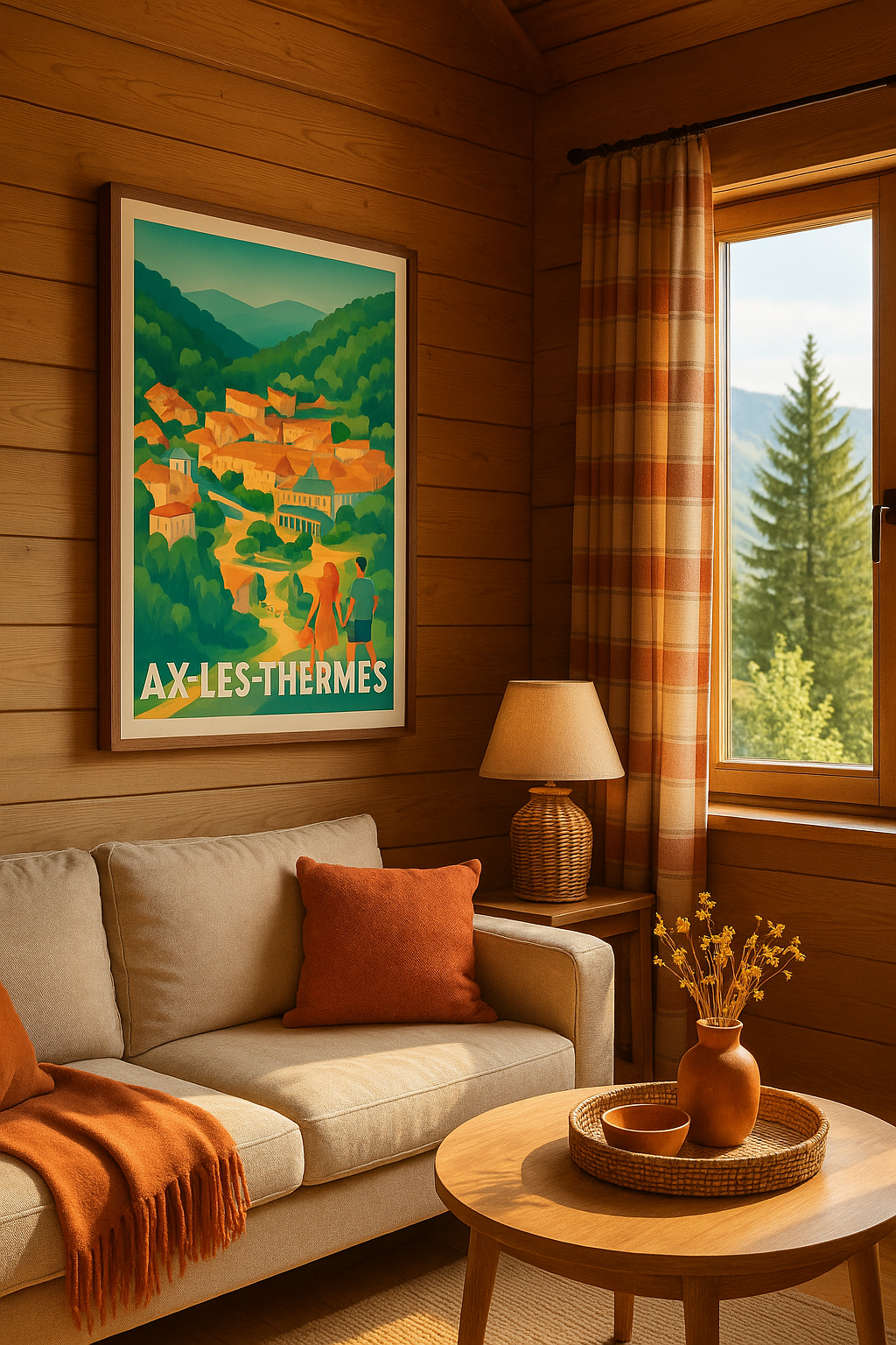 Affiche Ax-les-Thermes — Évasion et détente en pleine nature · poster d'art de Ax-les-Thermes