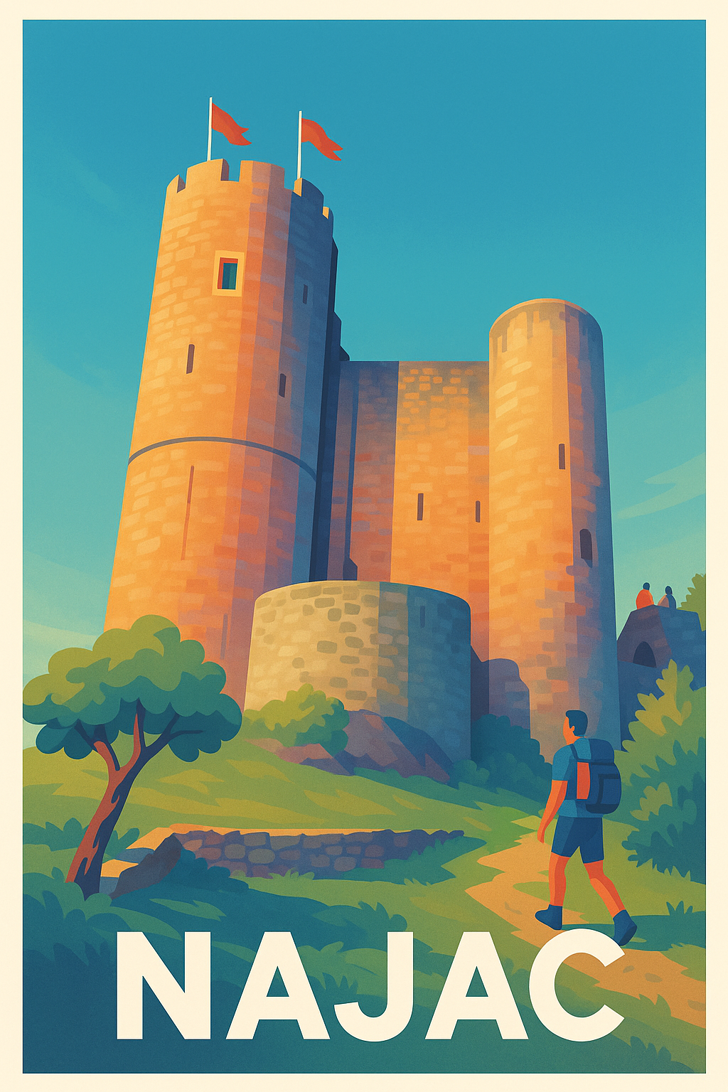 Affiche Najac — L'aventure médiévale au cœur de l'Aveyron · poster d'art de Najac