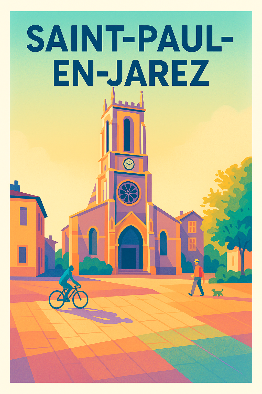 Affiche de Saint-Paul-en-Jarez - Lumières du cœur de village