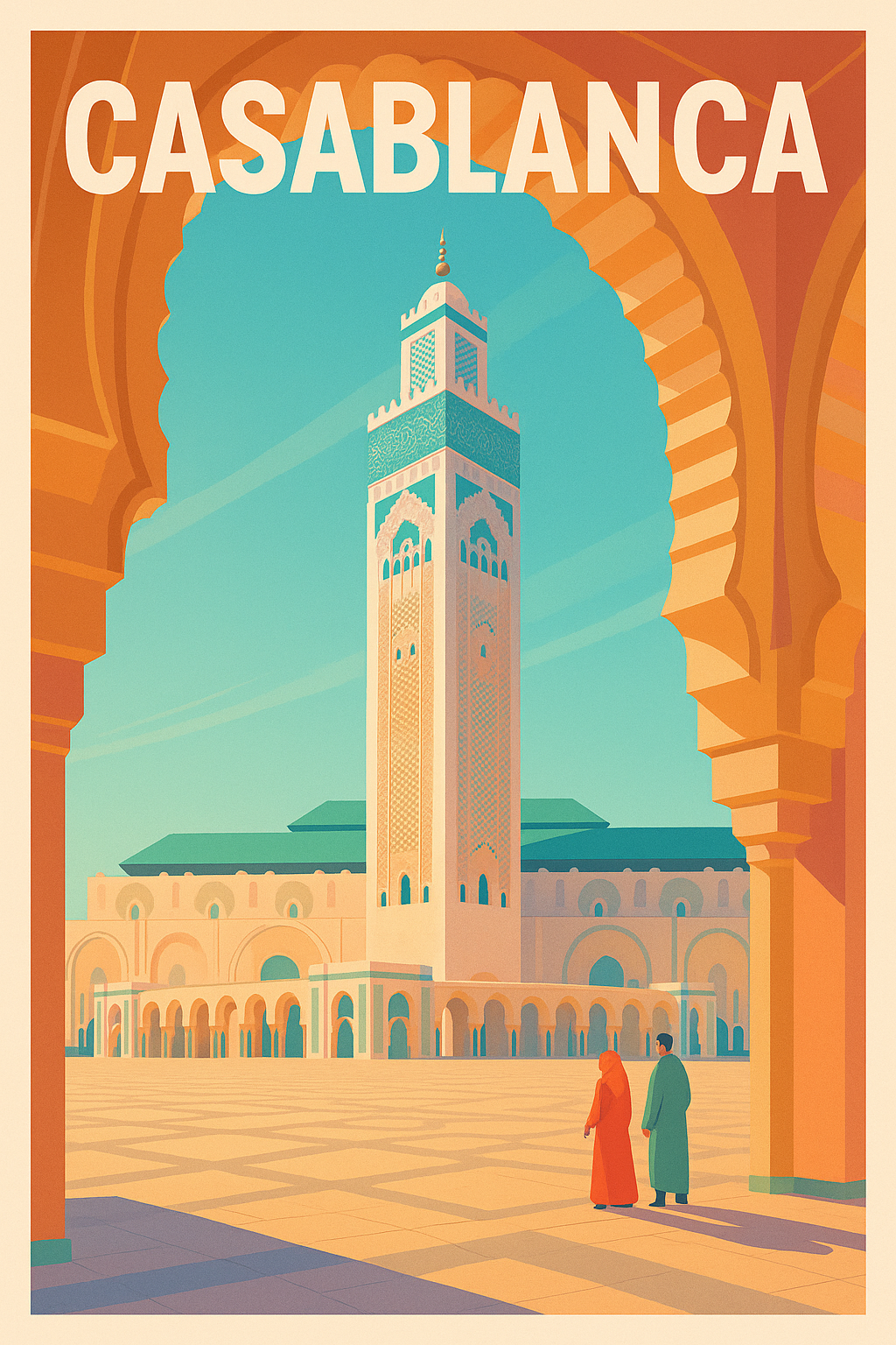 Affiche de Casablanca - L’élégance intemporelle de la mosquée Hassan II