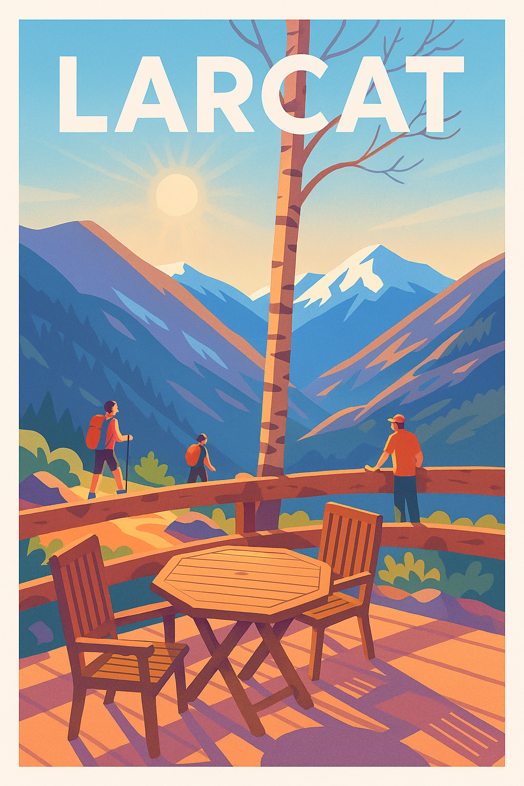 Affiche Larcat — Évasion et nature en montagne · poster d'art de Larcat