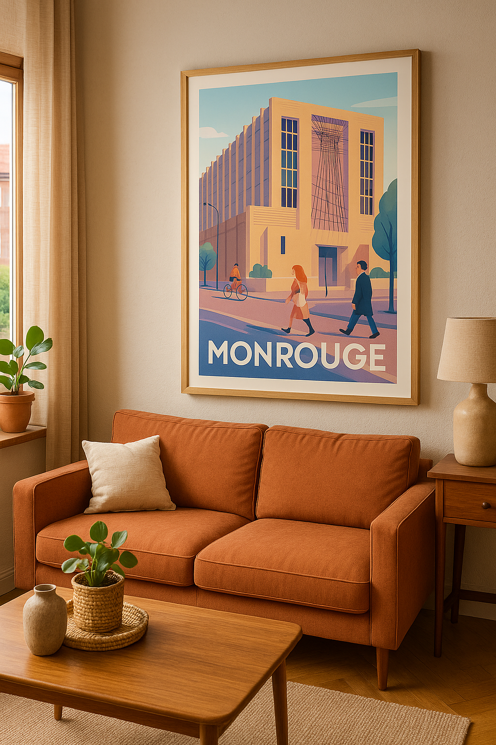 Mise en situation Affiche Montrouge - L'élégance urbaine à chaque coin de rue