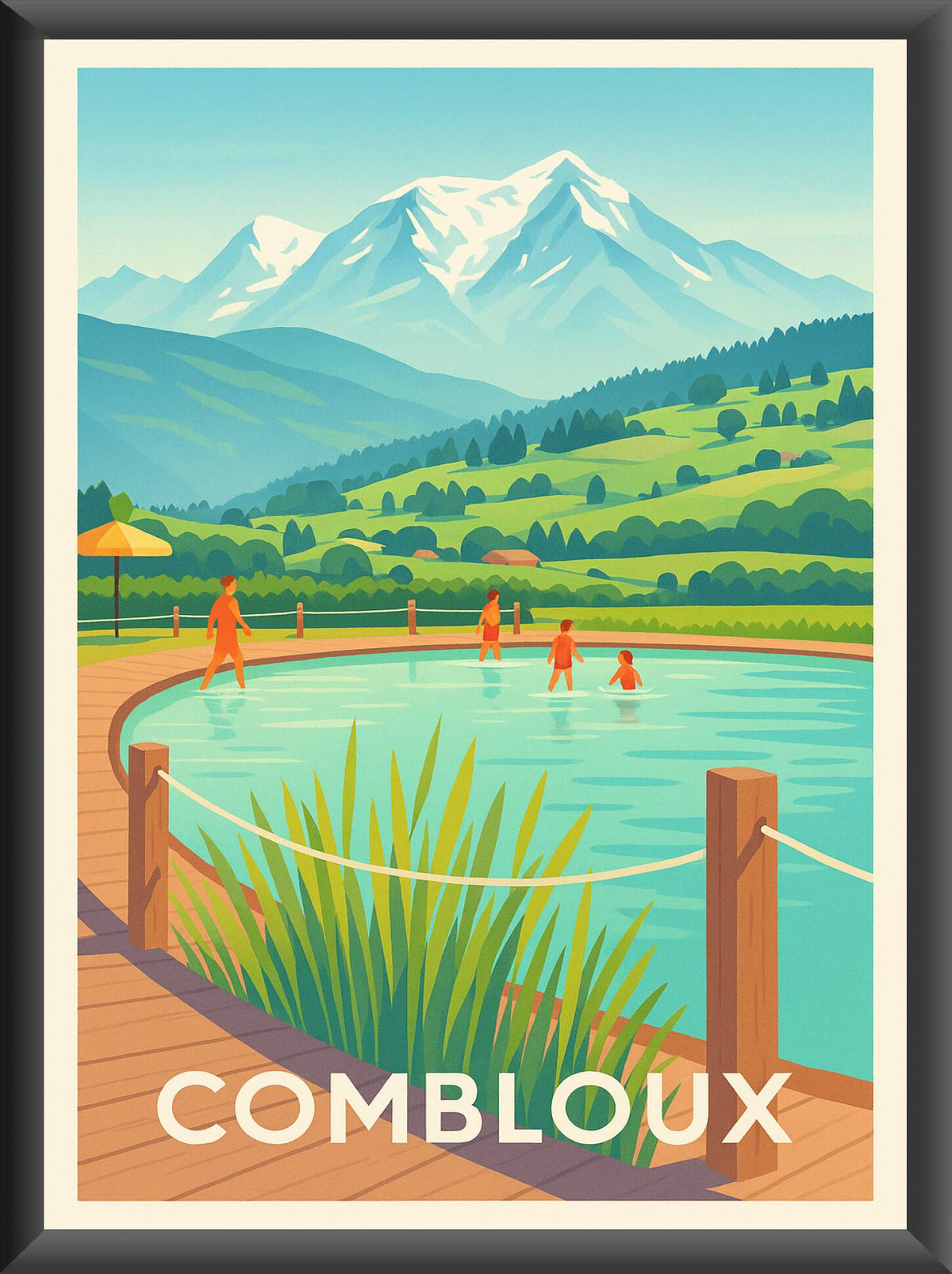 Affiche Combloux — Évasion nature au pied du Mont Blanc · poster d'art de Combloux