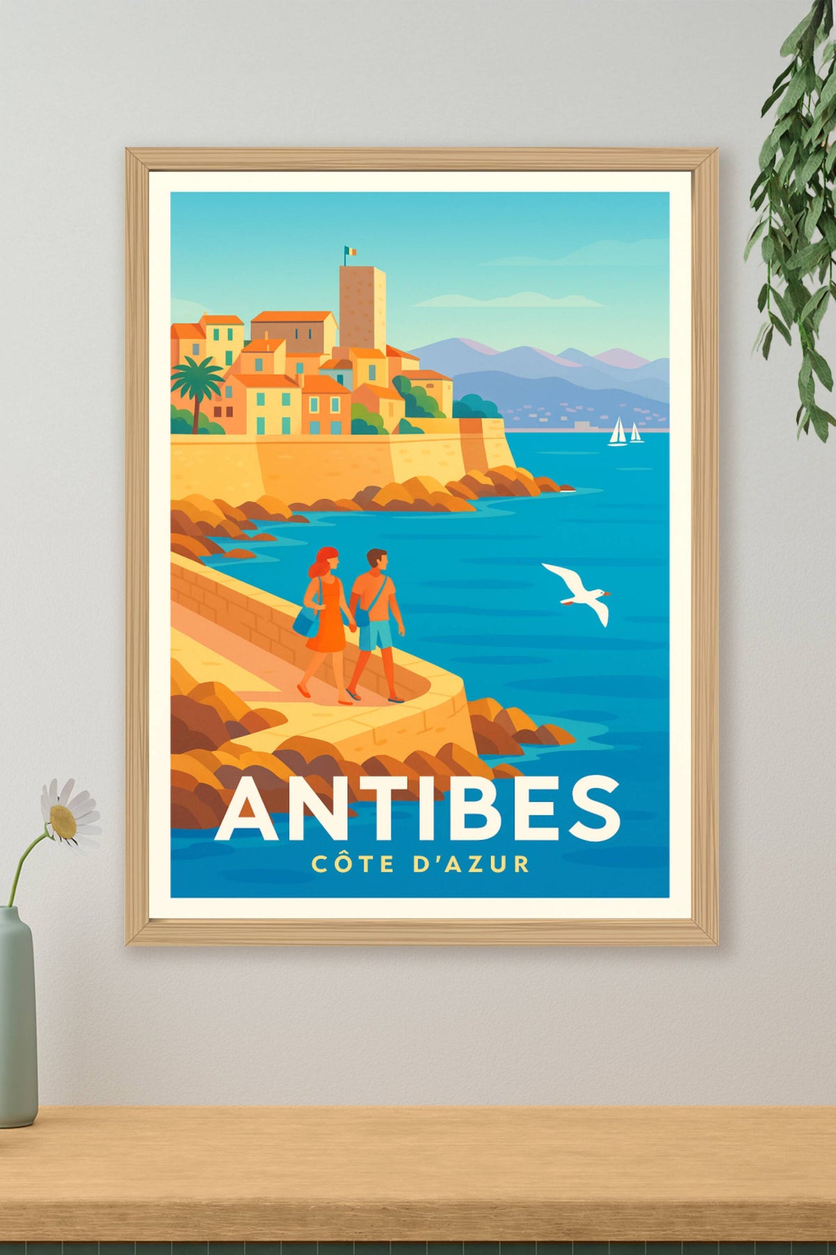 Affiche Antibes — Douceur Méditerranéenne · poster d'art de Antibes