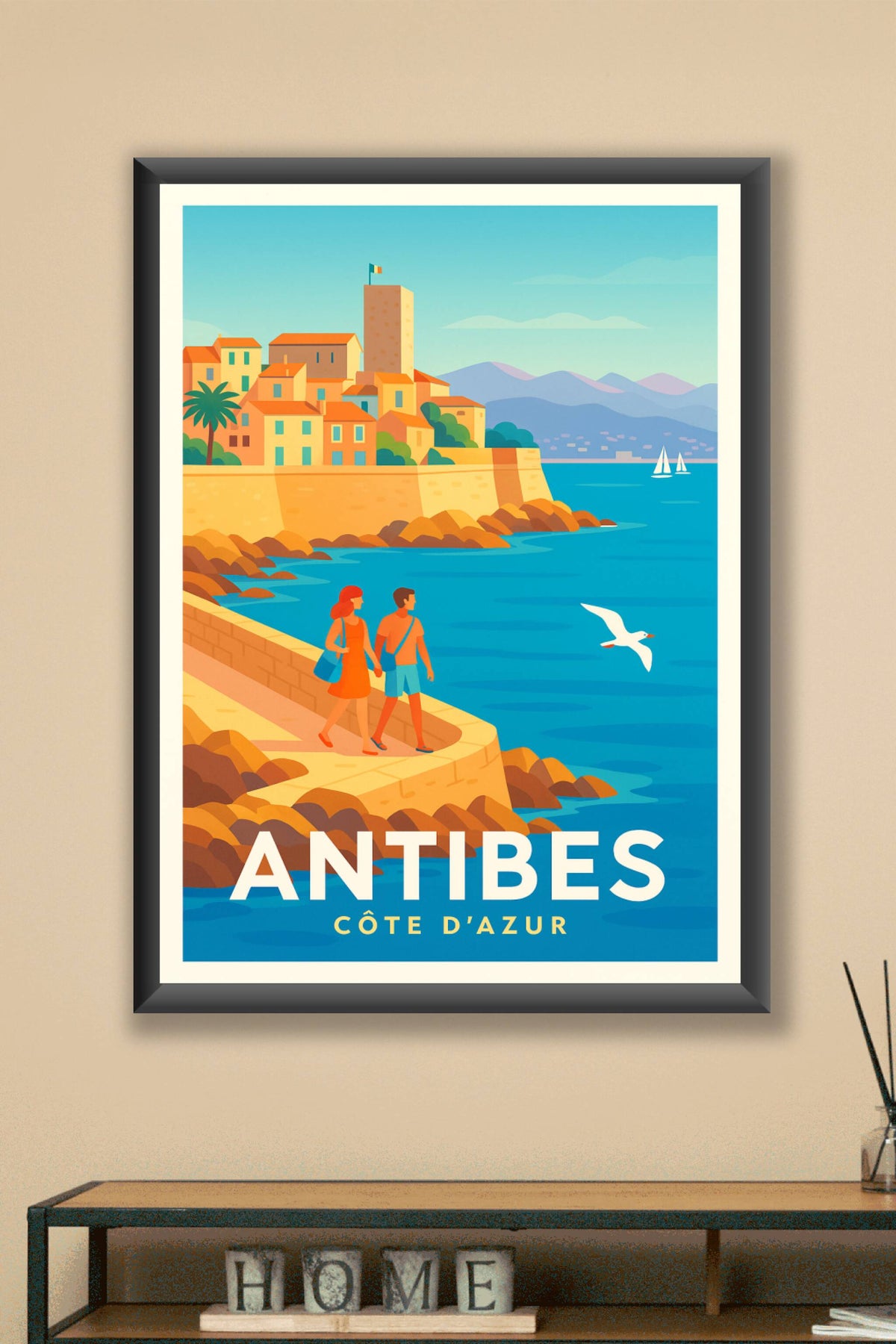 Affiche Antibes — Douceur Méditerranéenne · poster d'art de Antibes
