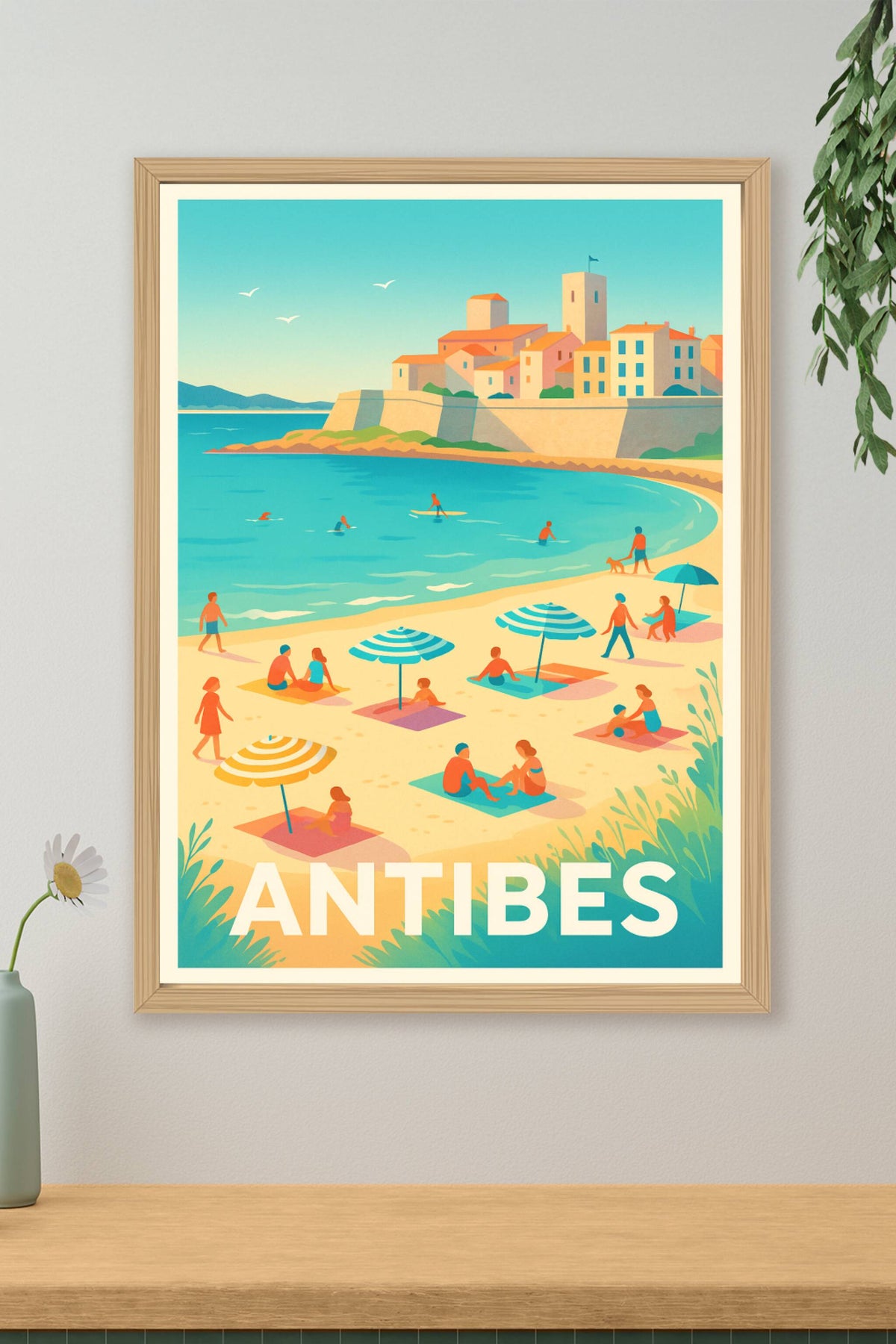 Affiche Antibes — Douceur estivale sur la Côte d’Azur · poster d'art de Antibes