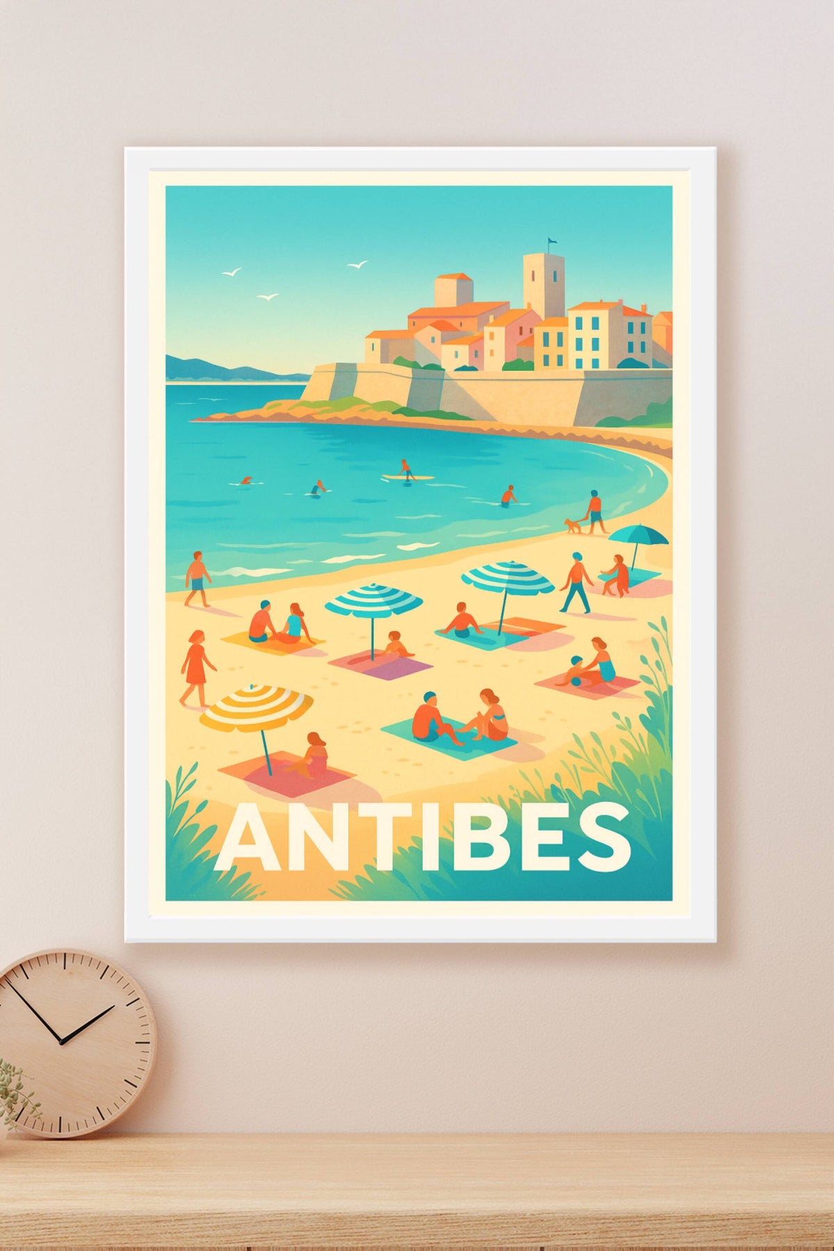 Affiche Antibes — Douceur estivale sur la Côte d’Azur · poster d'art de Antibes