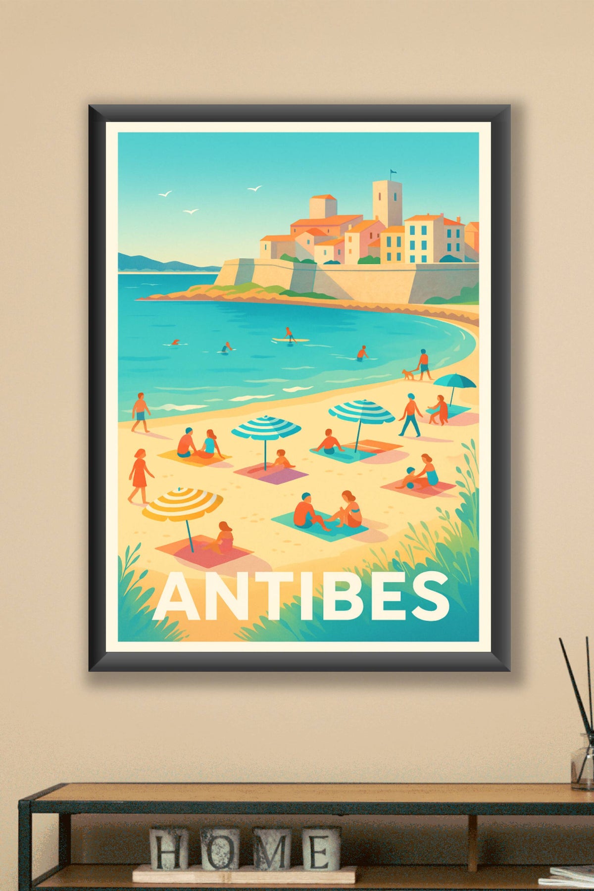 Affiche Antibes — Douceur estivale sur la Côte d’Azur · poster d'art de Antibes