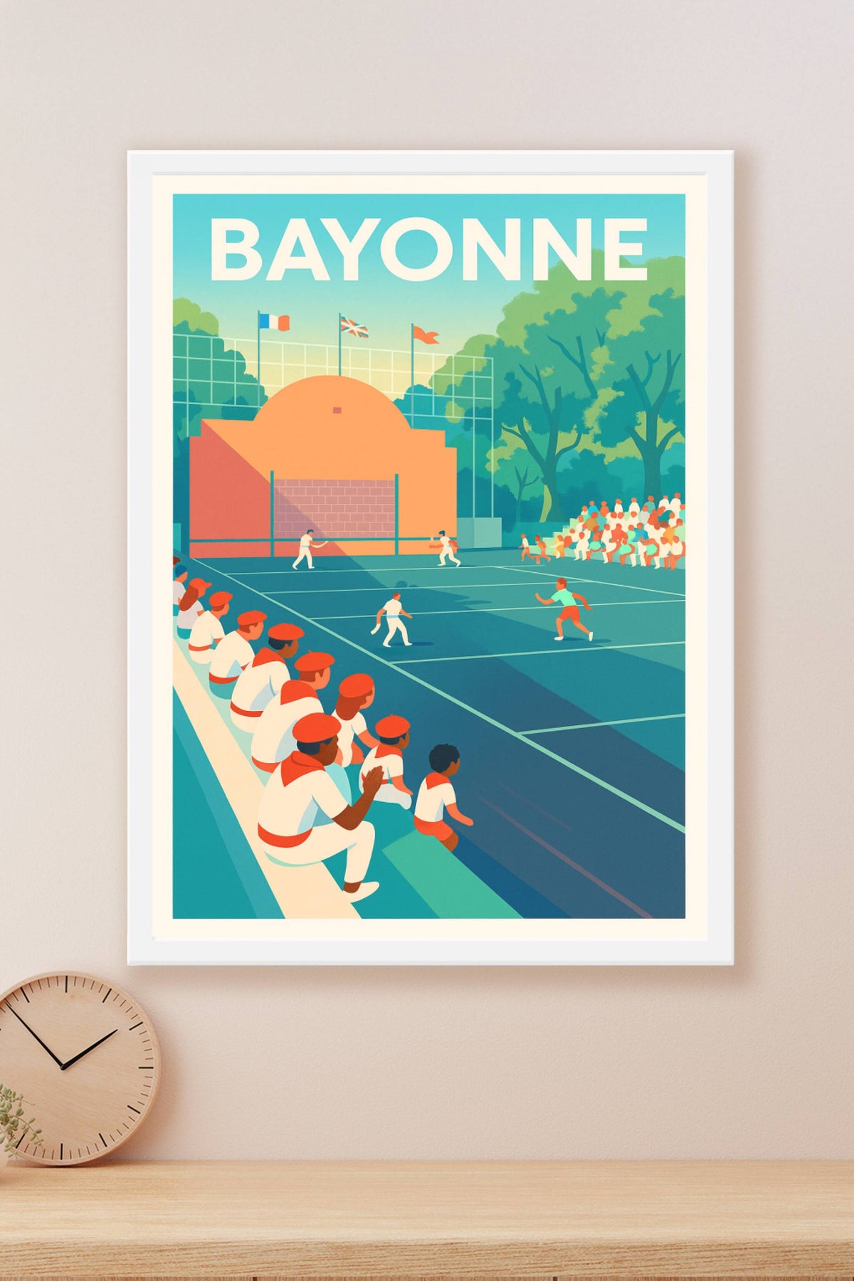 Affiche Bayonne — L'esprit basque au cœur du fronton · poster d'art de Bayonne