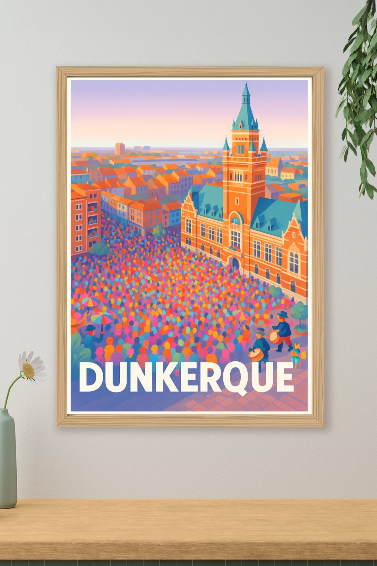 Affiche Dunkerque — Carnaval et couleurs du Nord · poster d'art de Dunkerque