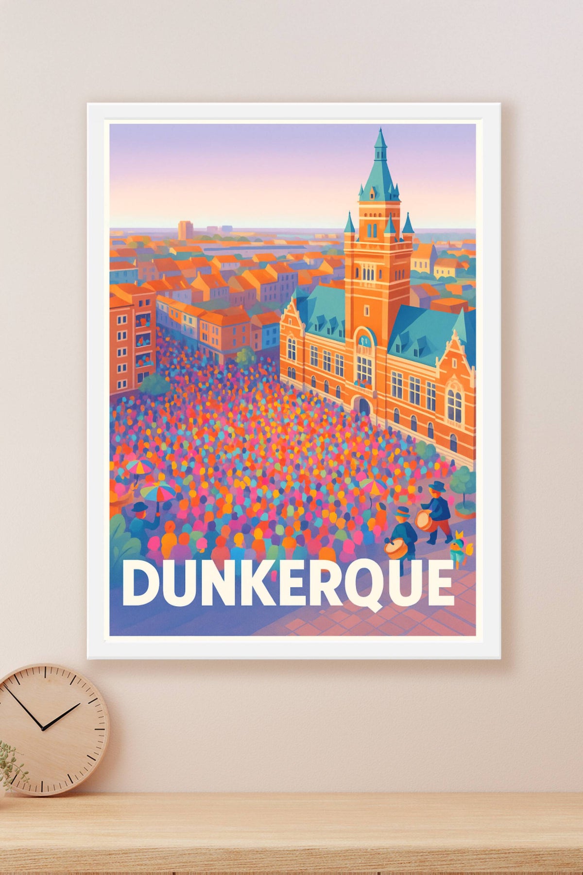 Affiche Dunkerque — Carnaval et couleurs du Nord · poster d'art de Dunkerque