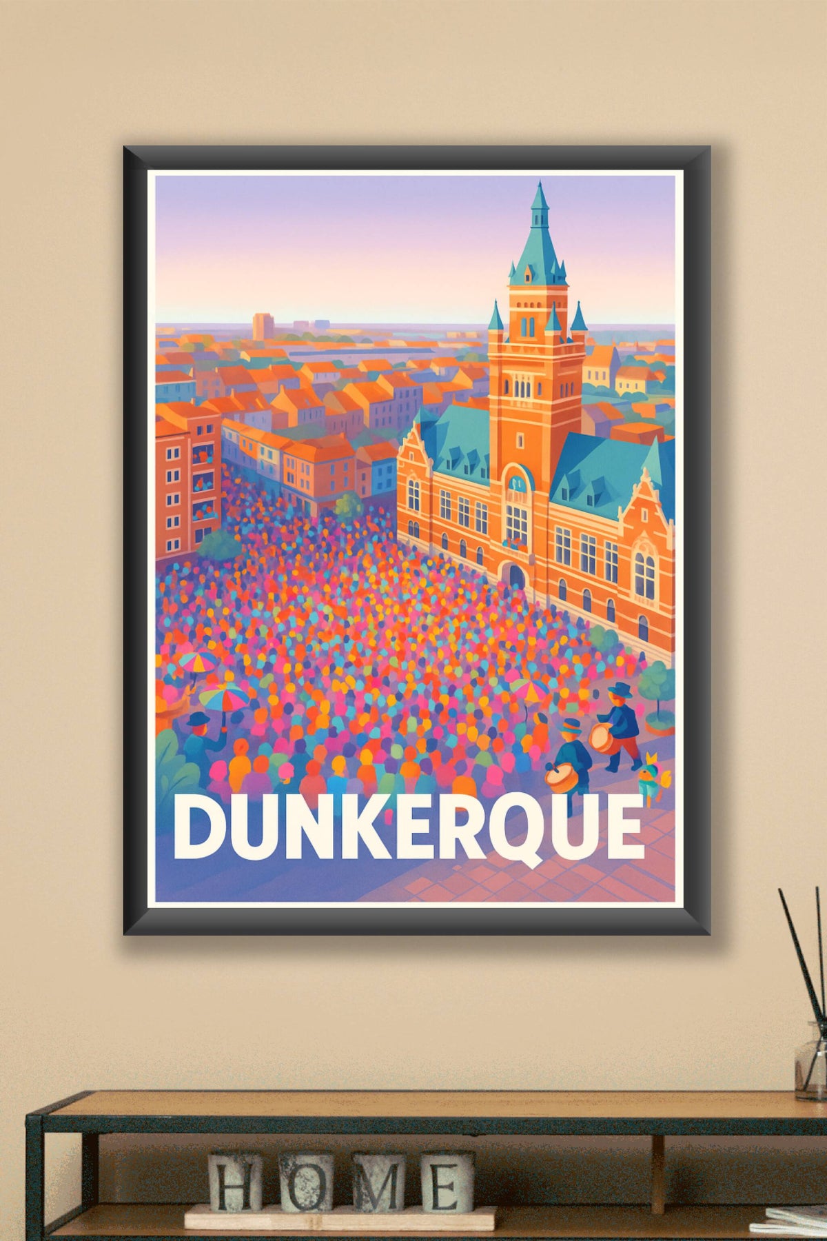 Affiche Dunkerque — Carnaval et couleurs du Nord · poster d'art de Dunkerque
