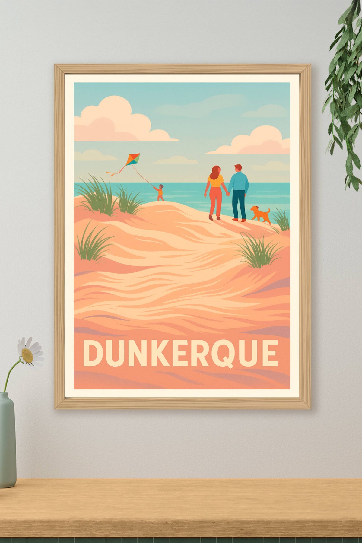 Affiche Dunkerque — Évasion en famille sur la côte d’Opale · poster d'art de Dunkerque