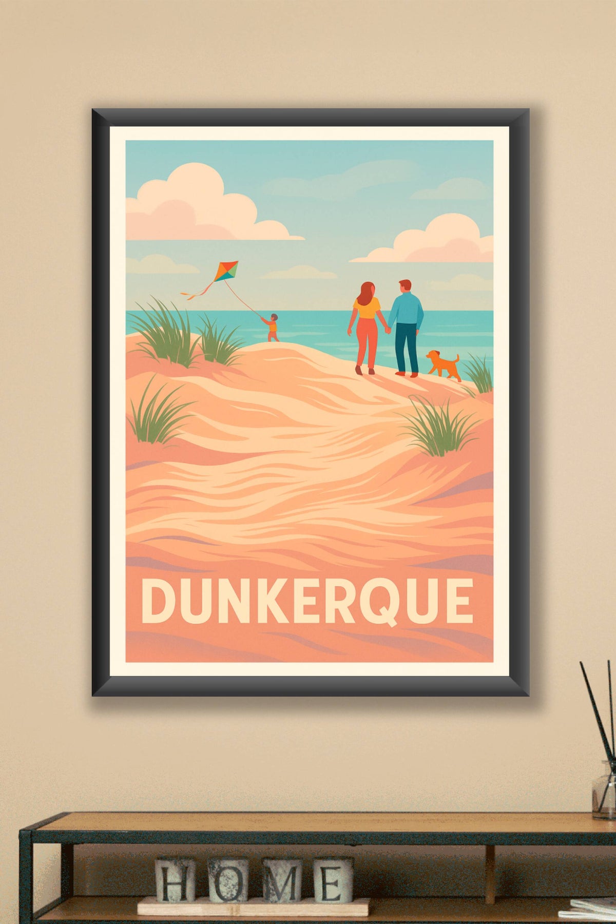 Affiche Dunkerque — Évasion en famille sur la côte d’Opale · poster d'art de Dunkerque