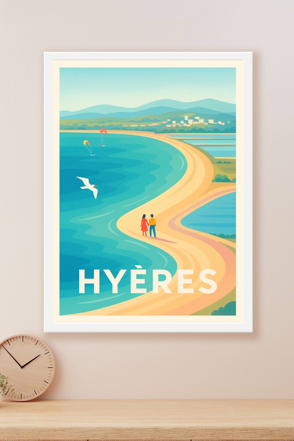 Affiche Hyères — Escapade entre mer et nature · poster d'art de Hyères