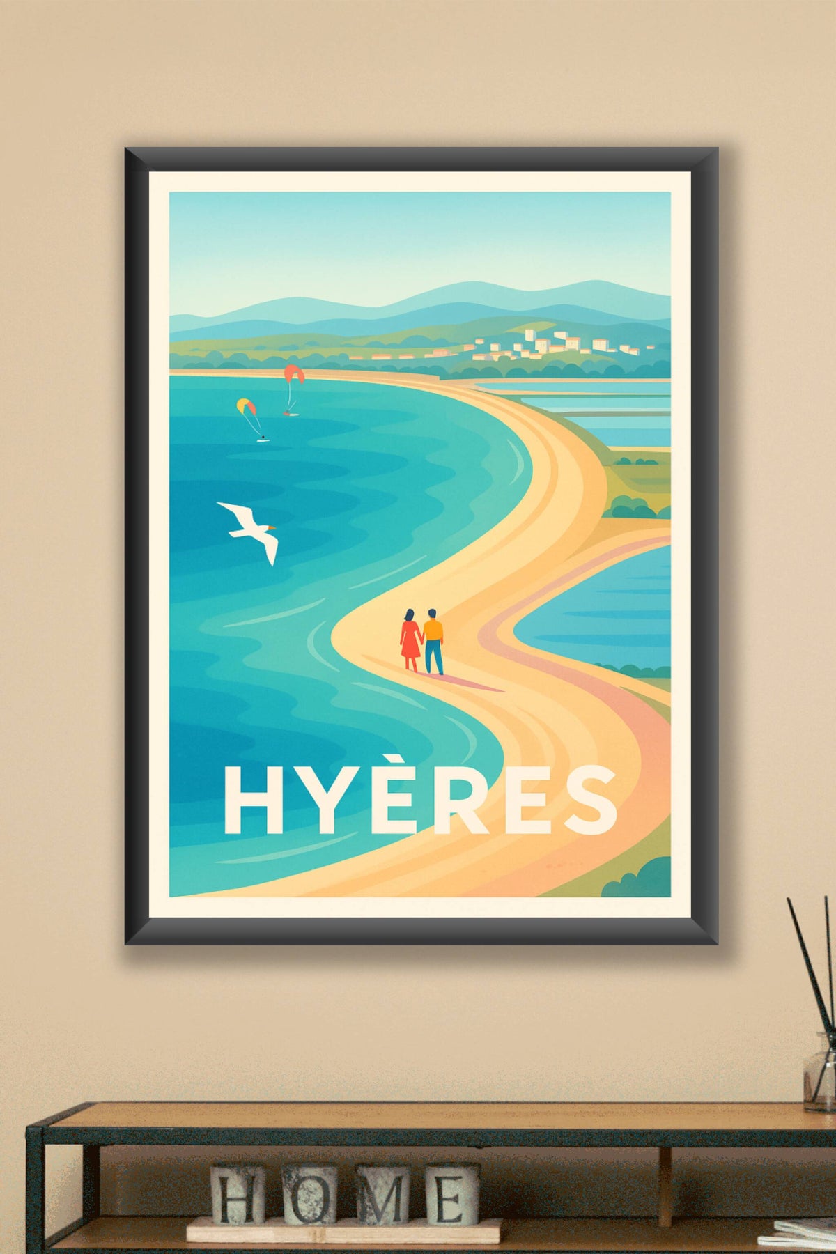 Affiche Hyères — Escapade entre mer et nature · poster d'art de Hyères
