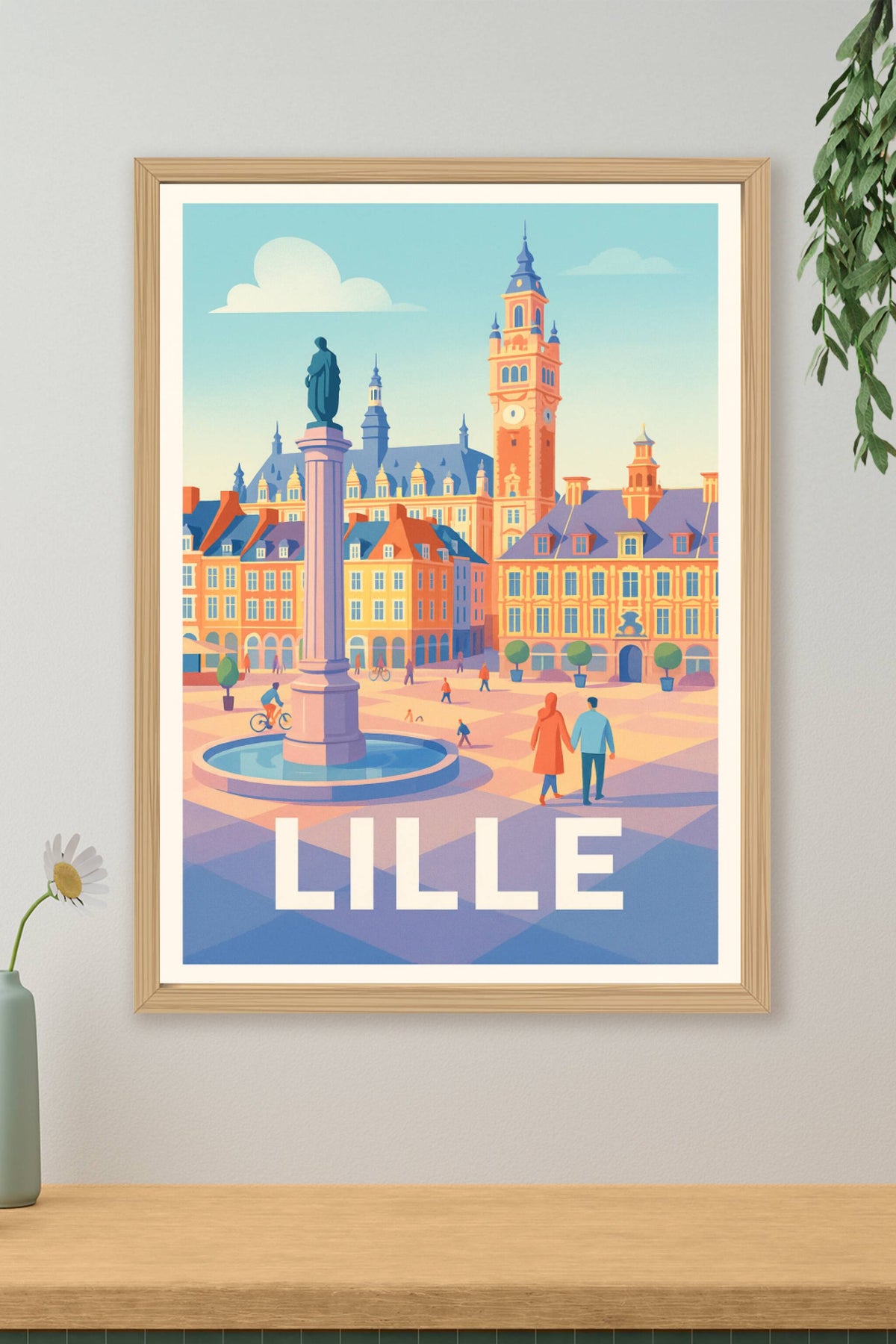 Affiche Lille — Charme et élégance du Nord · poster d'art de Lille