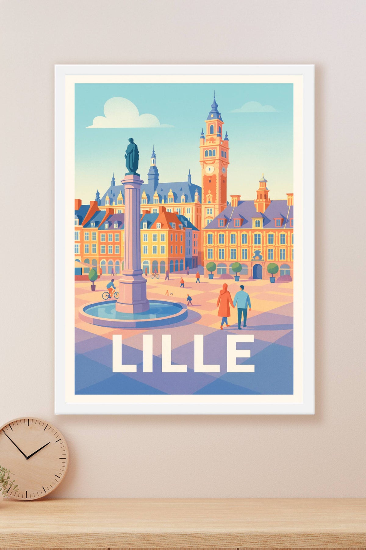 Affiche Lille — Charme et élégance du Nord · poster d'art de Lille