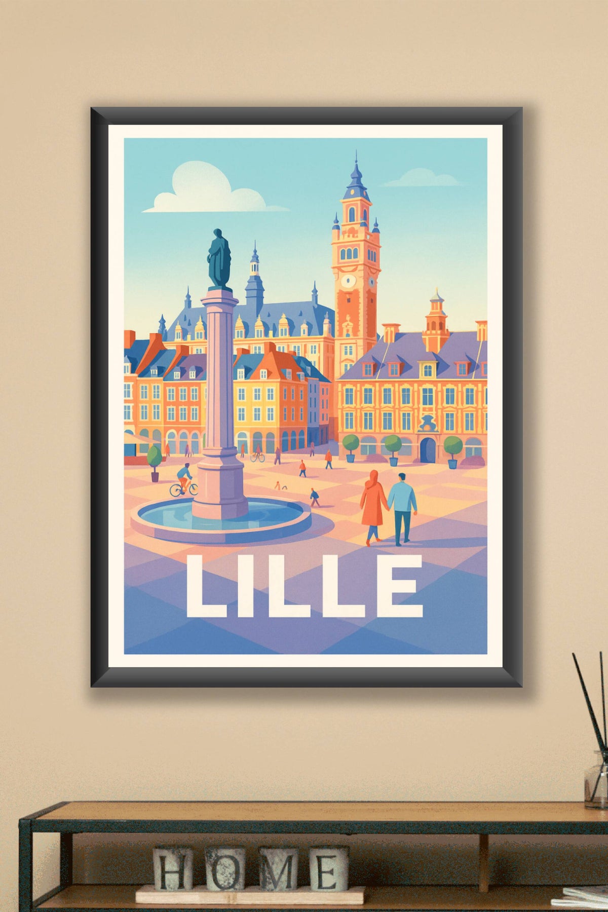 Affiche Lille — Charme et élégance du Nord · poster d'art de Lille