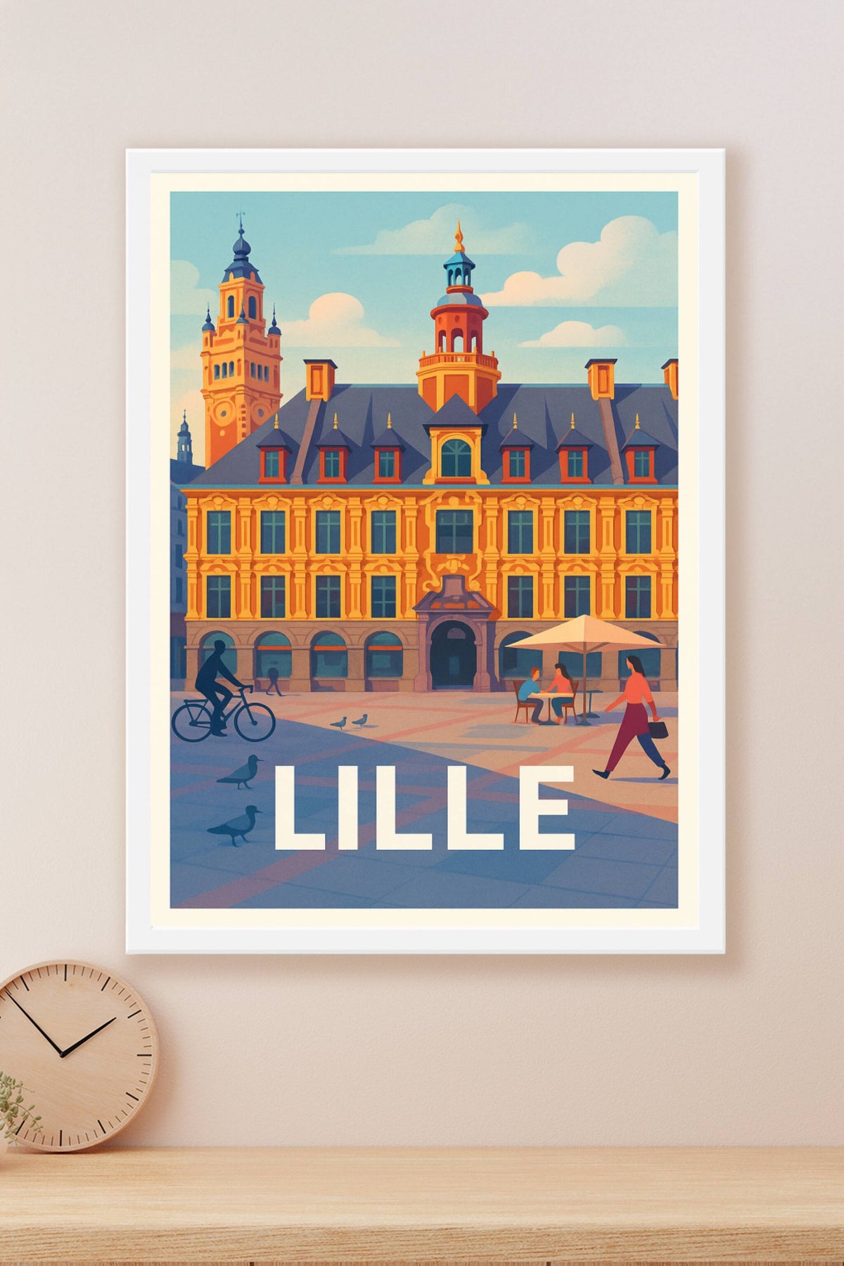 Affiche Lille — Le charme flamand en plein cœur de la ville · poster d'art de Lille