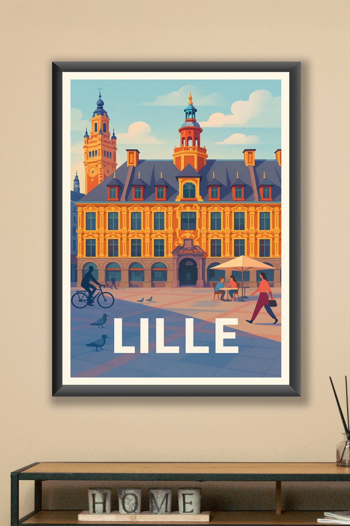 Affiche Lille — Le charme flamand en plein cœur de la ville · poster d'art de Lille
