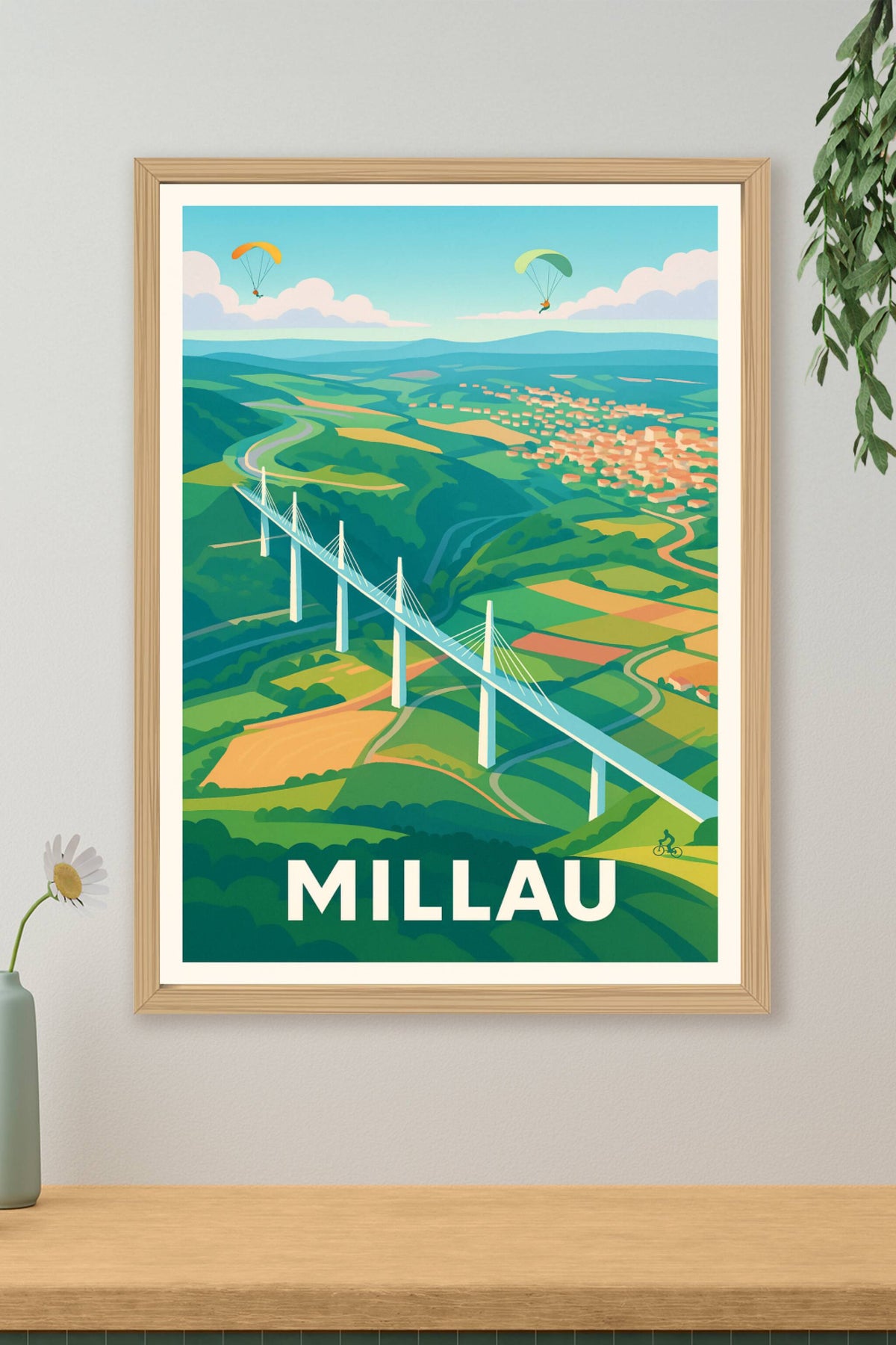Affiche Millau — Le géant des airs entre ciel et terre · poster d'art de Millau